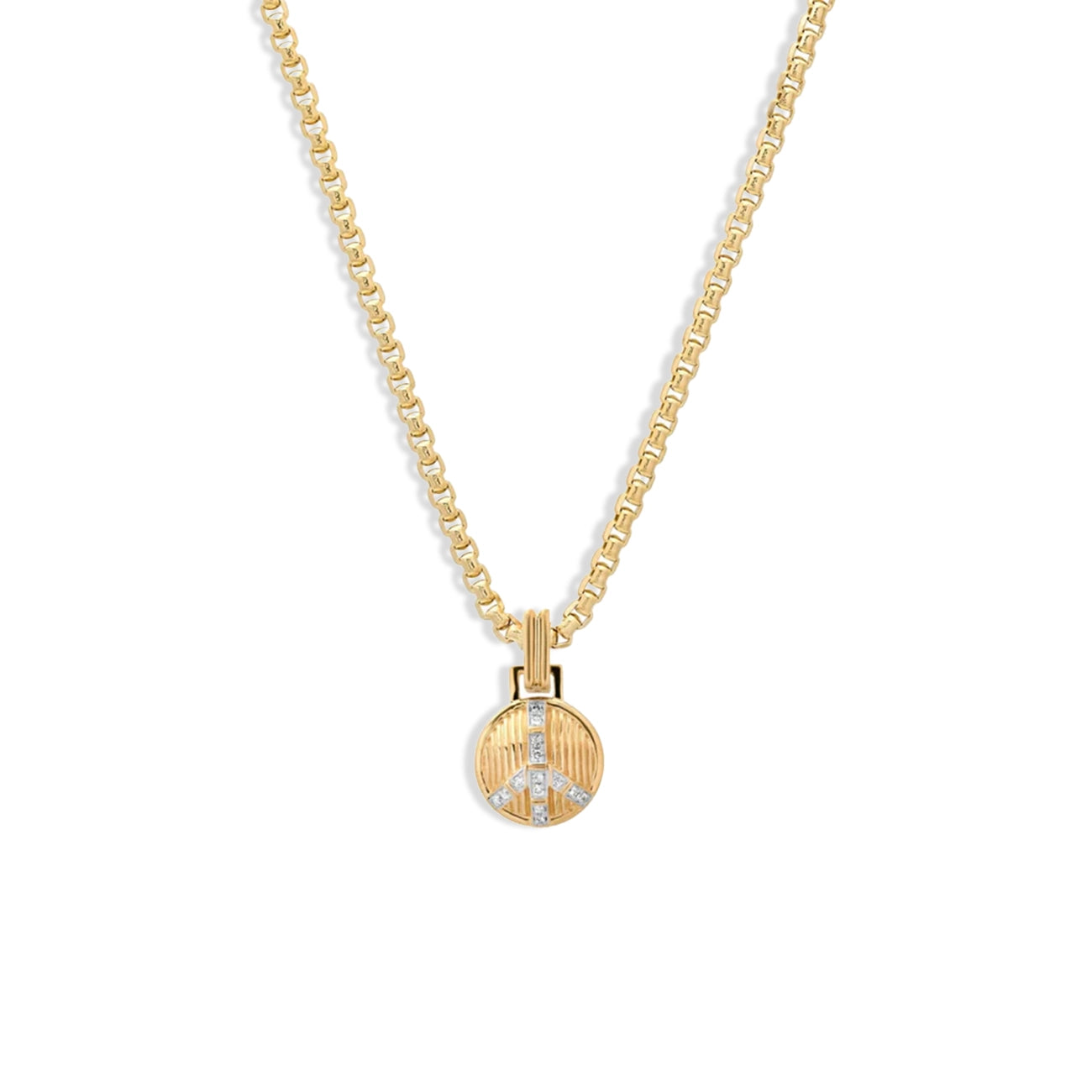 Helena Rose Mini Gold Peace Pendant Necklace