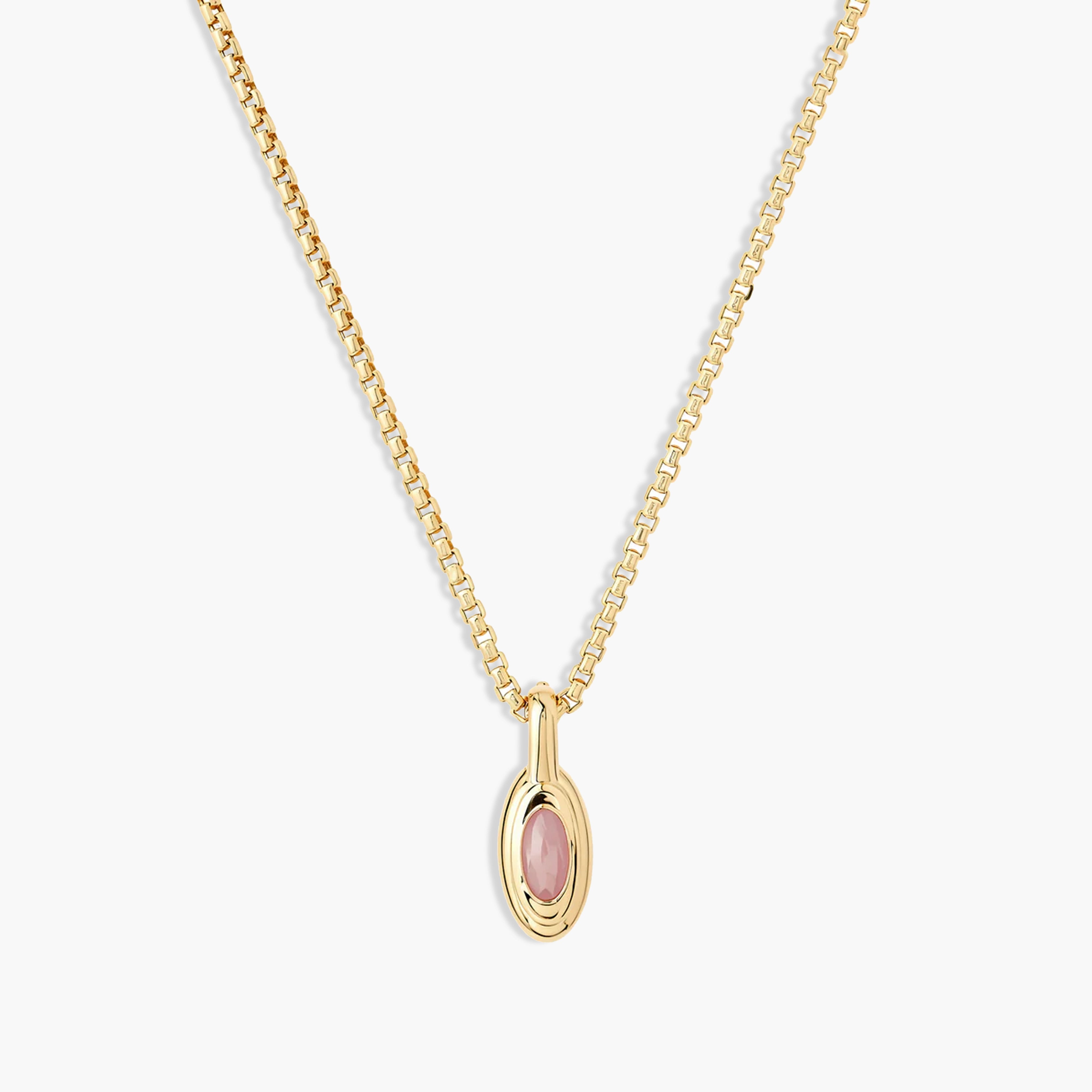Helena Rose Guava Quartz Current Drop Pendant Necklace