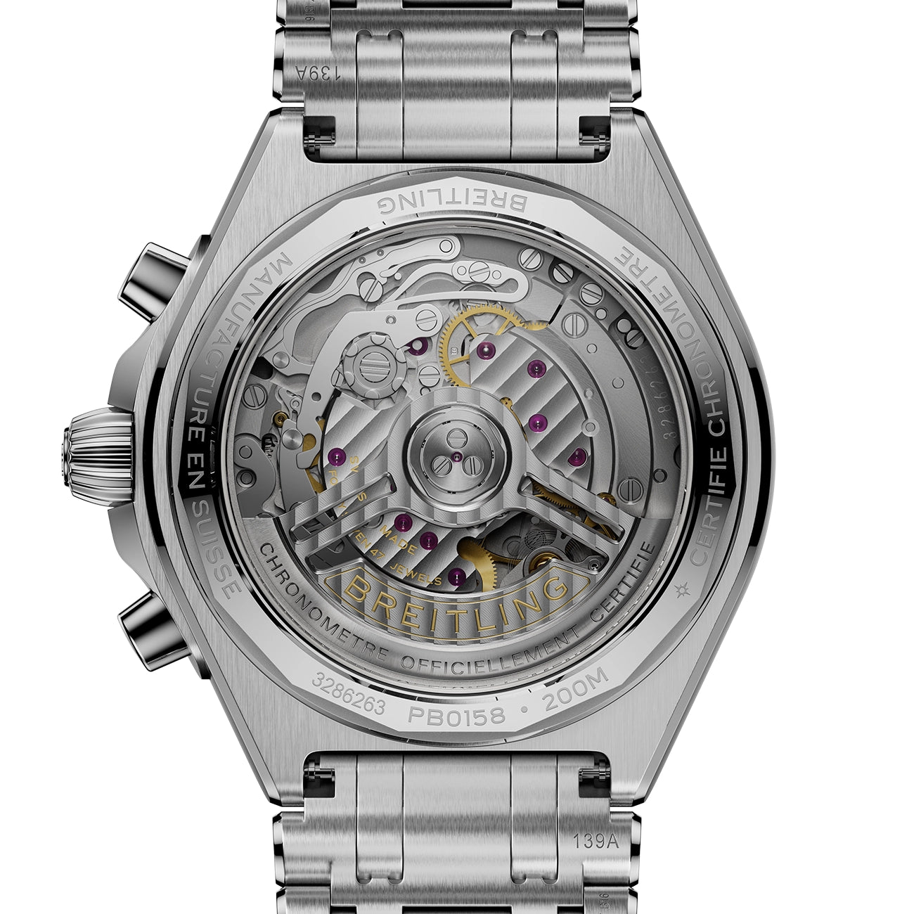 Breitling Chronomat B01 42 Steel and Platinum - Ice Blue Dial