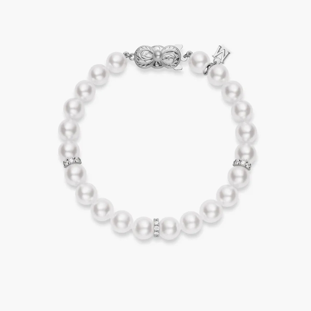 Mikimoto Pearl and Diamond Bracelet