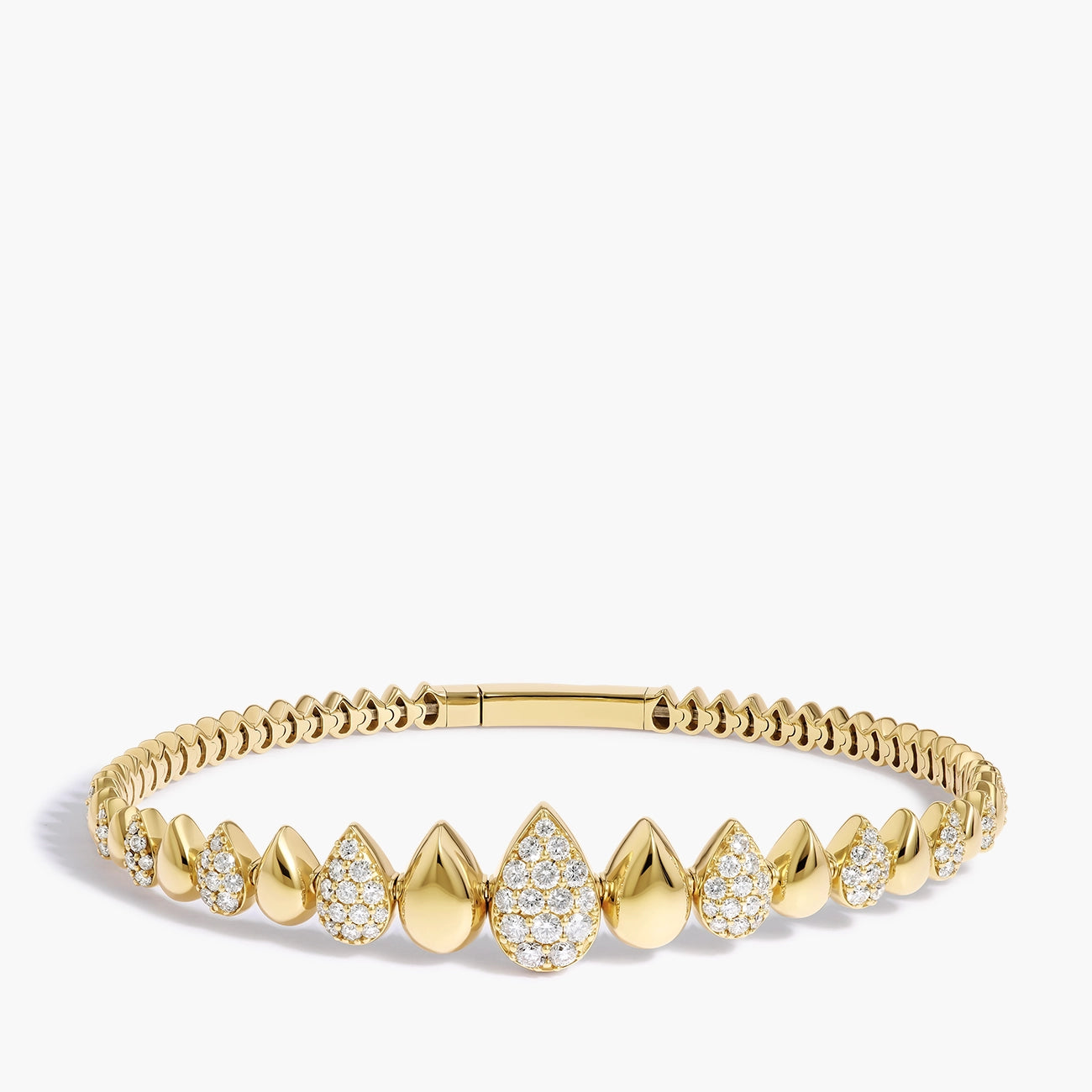 Paramount Gems 1.14 Carat Round Diamond Bracelet in 14K Yellow Gold, front view