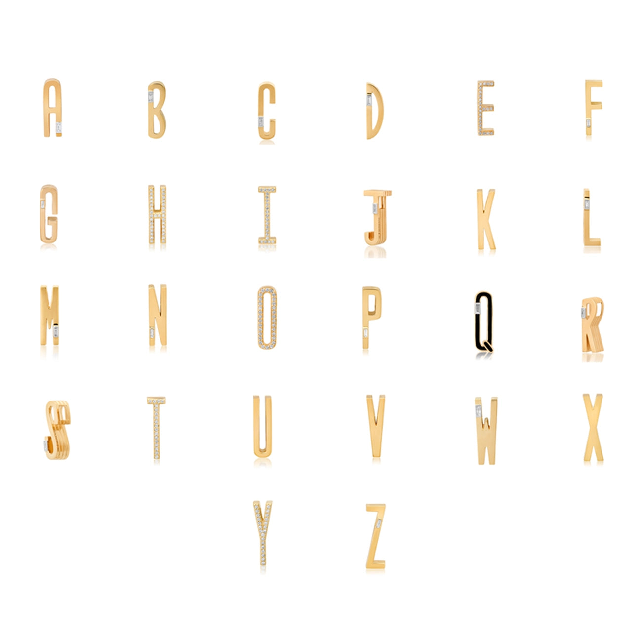 Helena Rose Slide-On Pavé Initial Pendant