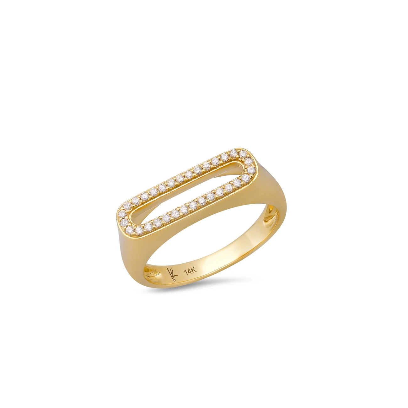 Helena Rose Diamond Pavé Initial Ring