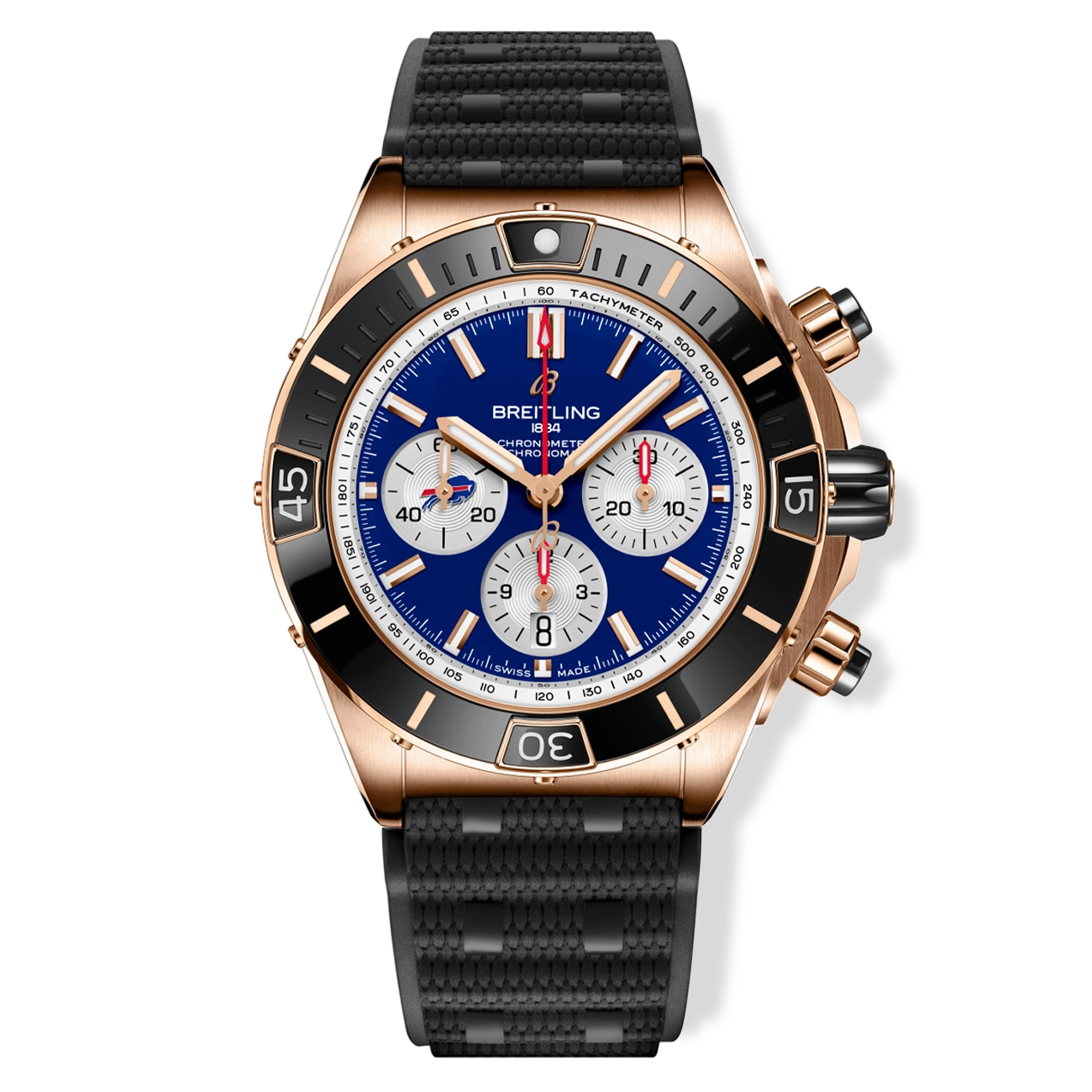 Breitling Super Chronomat B01 44 Buffalo Bills Red Gold Watch