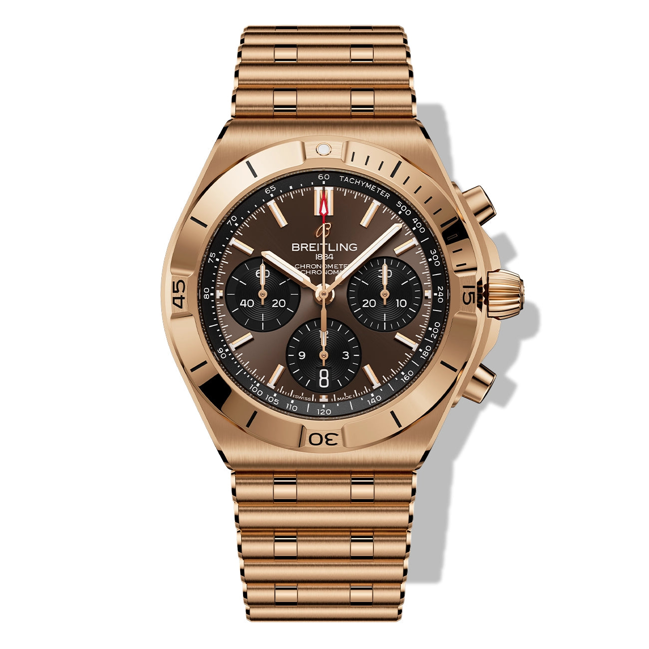 Breitling Chronomat B01 42 Red Gold - Chocolate Dial