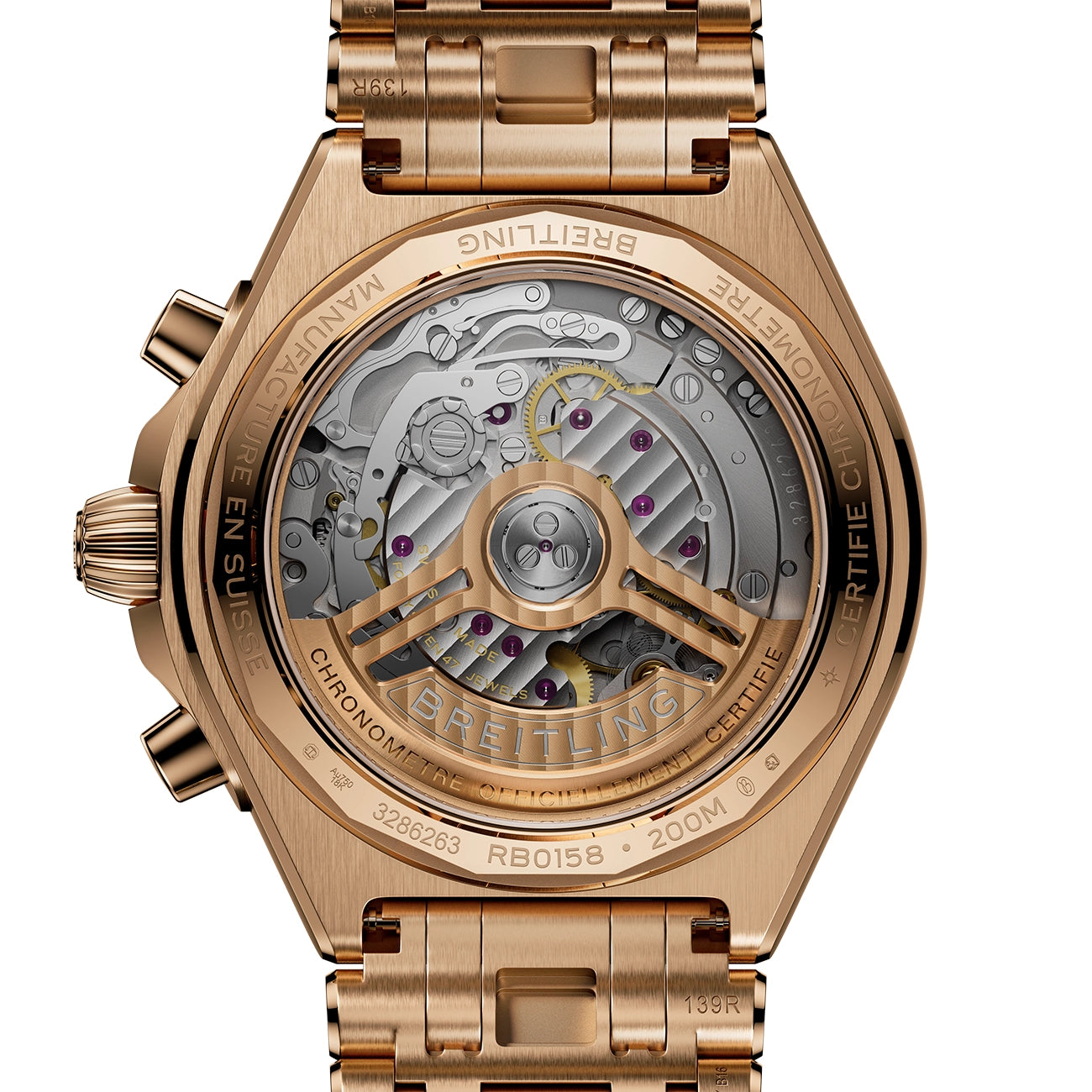 Breitling Chronomat B01 42 Red Gold - Chocolate Dial