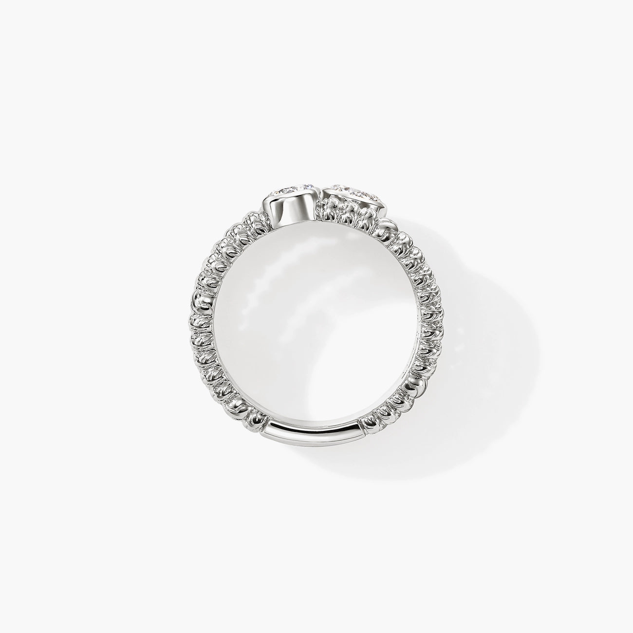 John Hardy Lovestruck Heishi Silver Diamond Ring