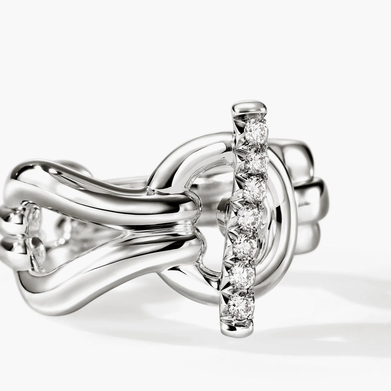 John Hardy Surf Diamond Toggle Ring