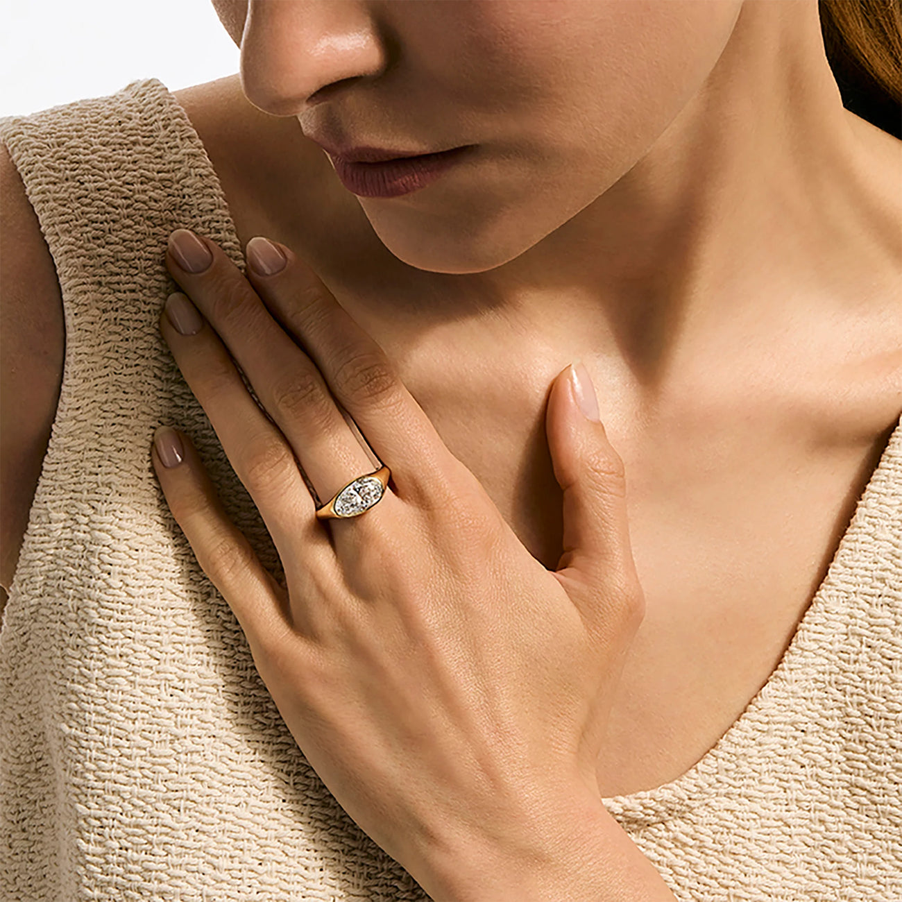 John Hardy Gold Lovestruck 3.25ctw Lab Grown Diamond Ring