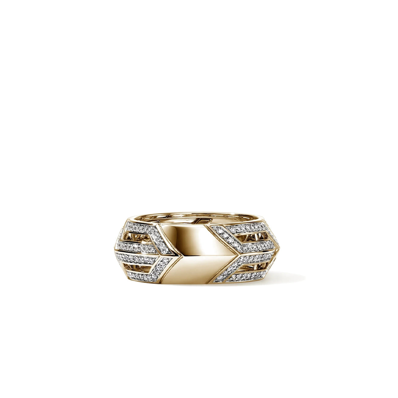 John Hardy Icon 50 Diamond Pave 8mm Ring