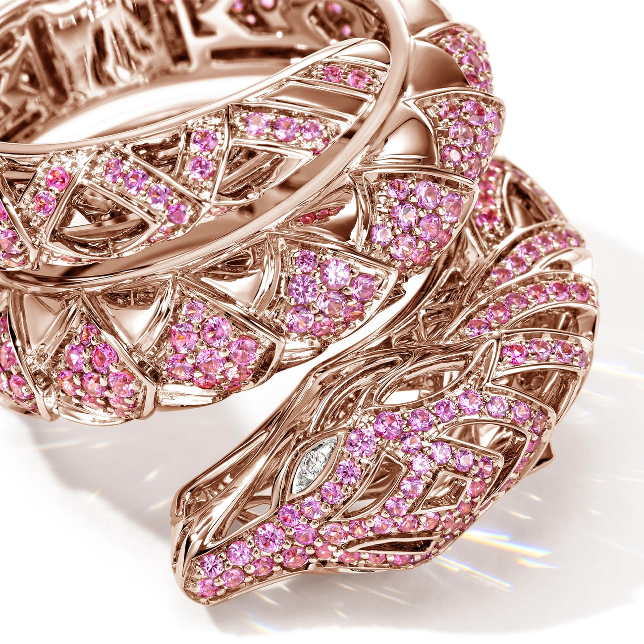 John Hardy Artisan Series Naga Pink Sapphire Wrap Ring