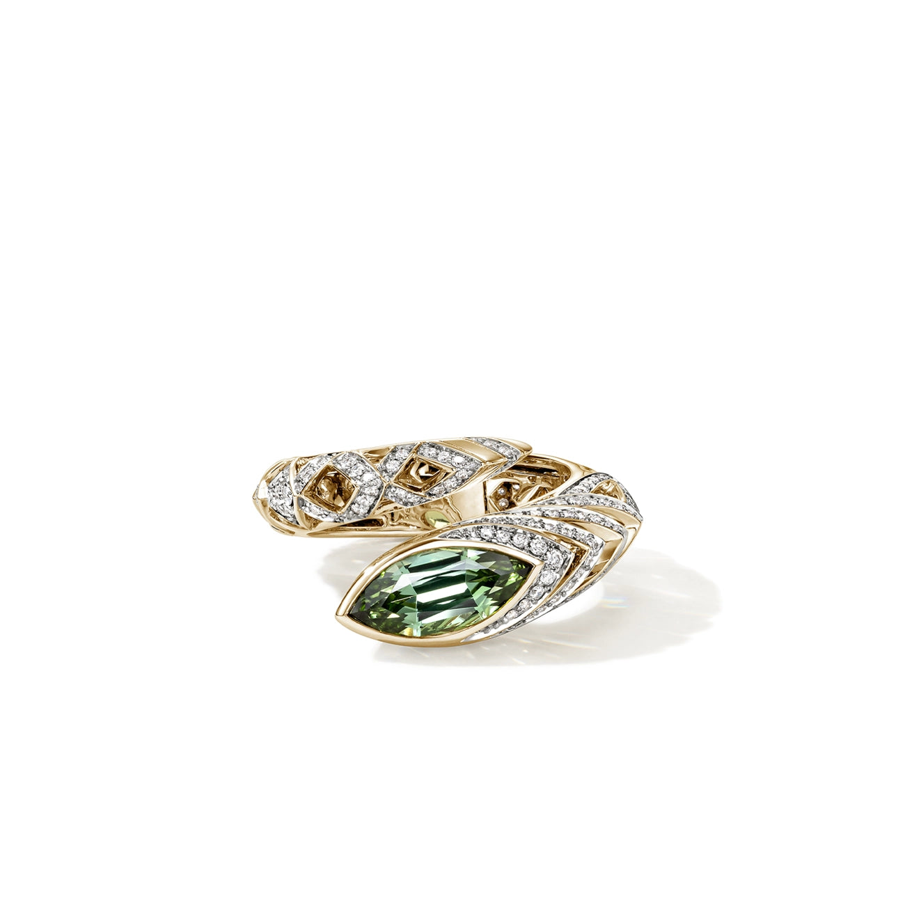 John Hardy Artisan Series Naga Green Tourmaline Wrap Ring
