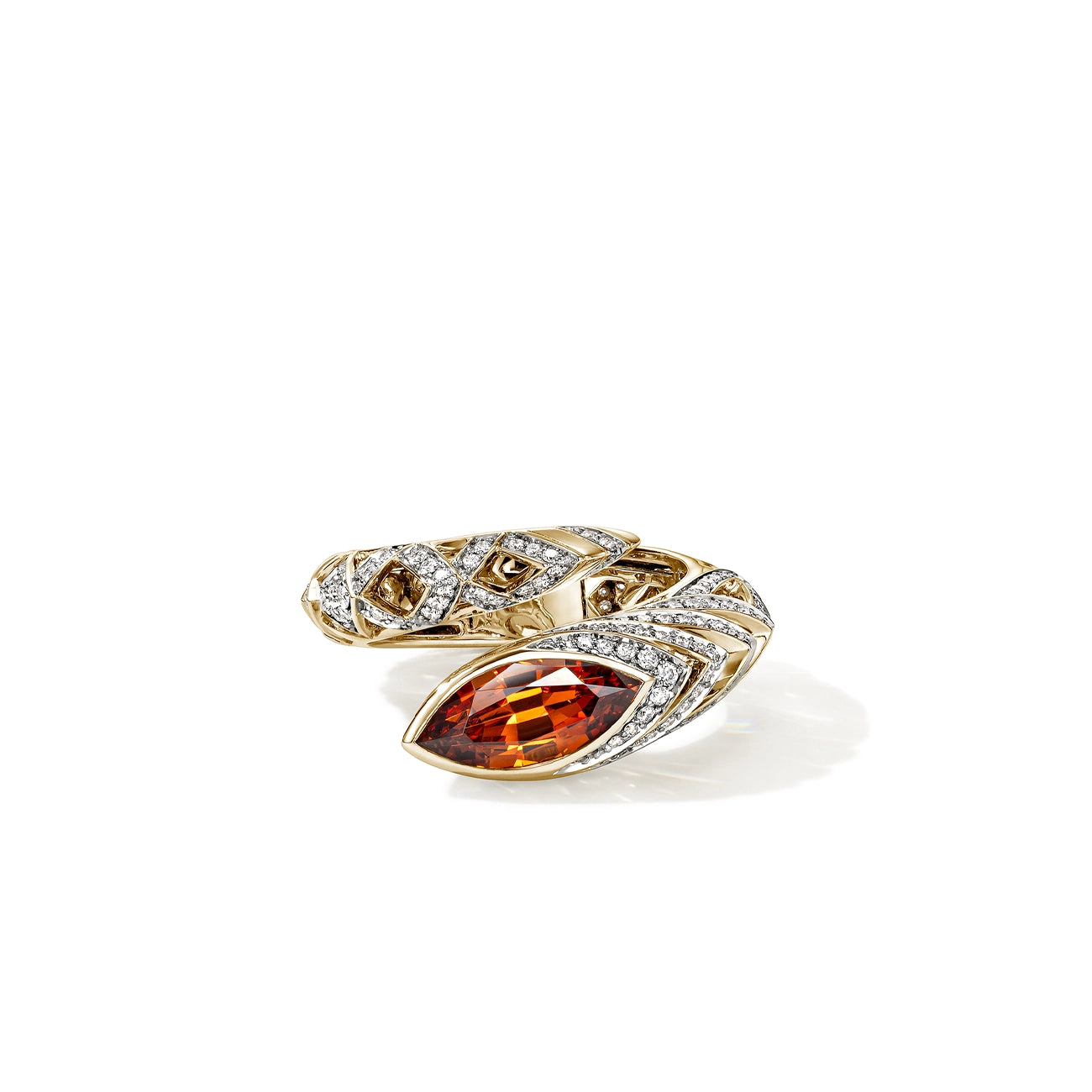 John Hardy Artisan Series Naga Spessartite Garnet Wrap Ring