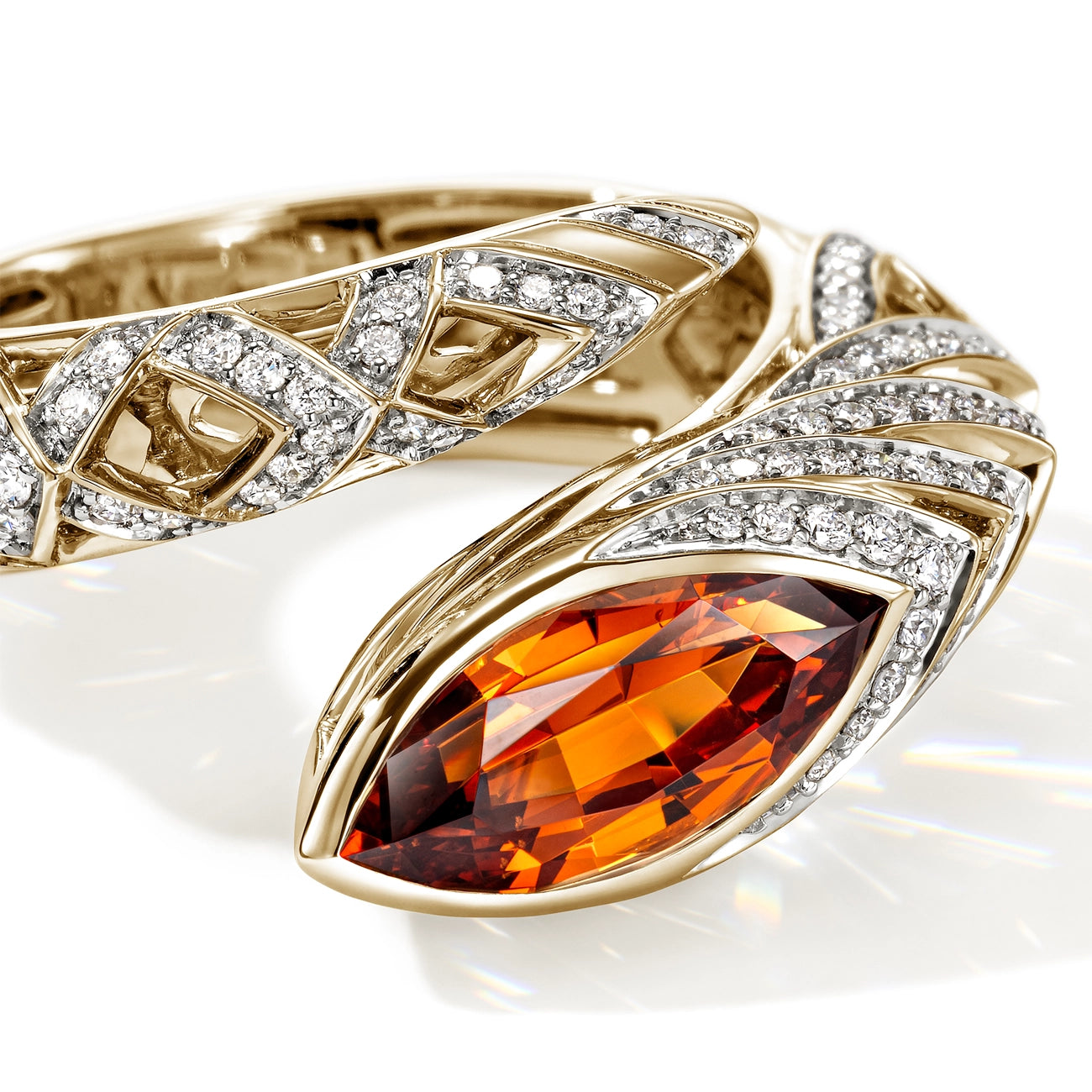 John Hardy Artisan Series Naga Spessartite Garnet Wrap Ring