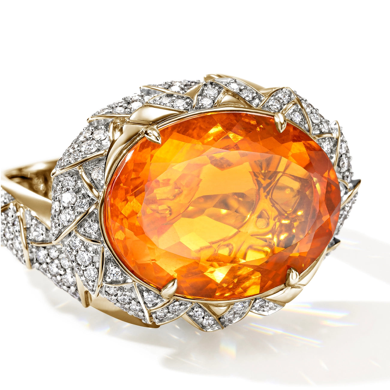 John Hardy Artisan Series Naga Fire Opal Cocktail Ring