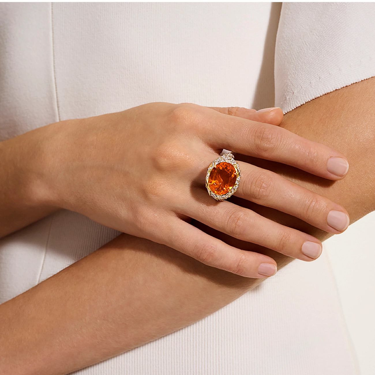 John Hardy Artisan Series Naga Fire Opal Cocktail Ring