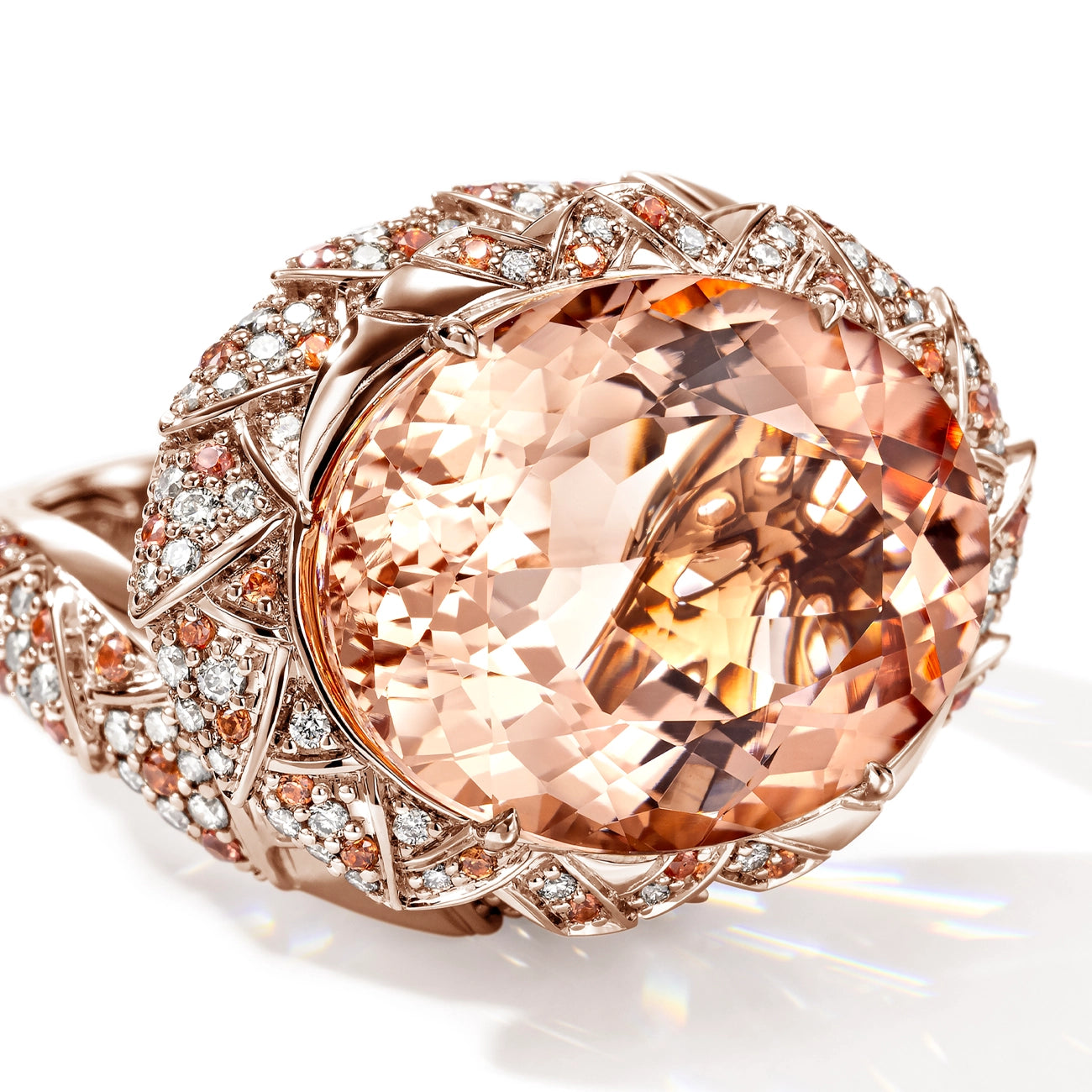 John Hardy Artisan Series Naga Morganite Cocktail Ring
