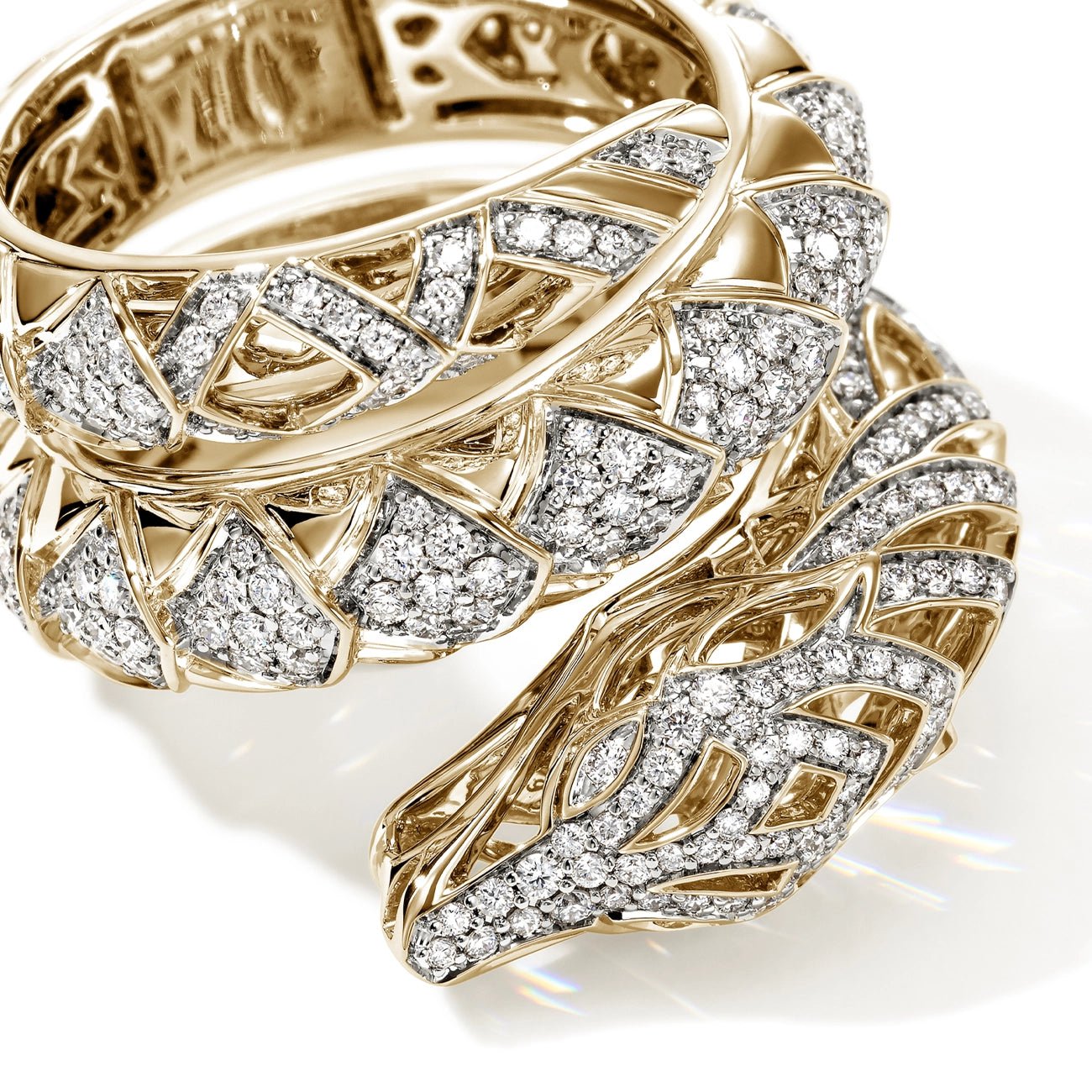 John Hardy Artisan Series Naga Diamond Wrap Ring