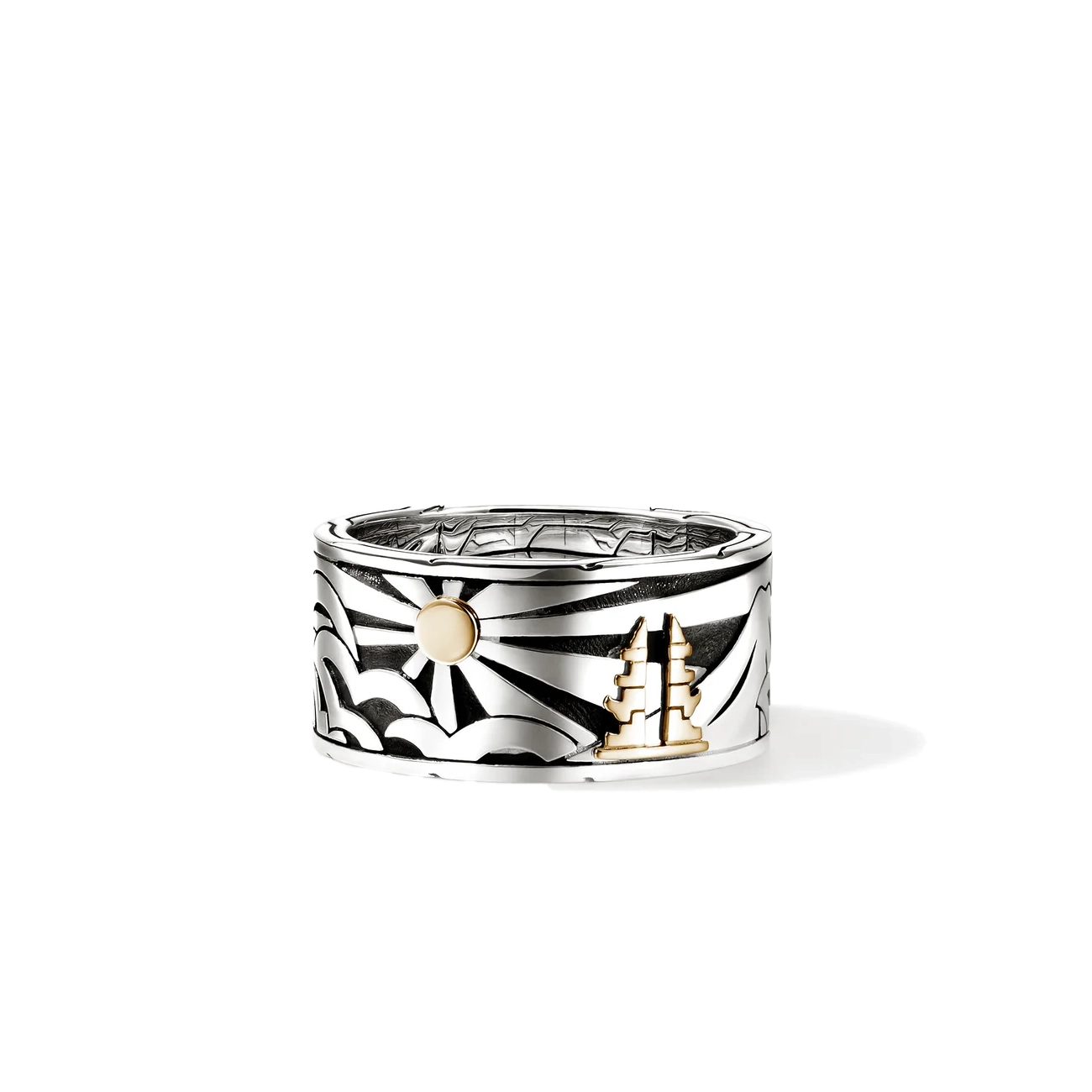 John Hardy Legends Gold and Silver 11.5mm Ring