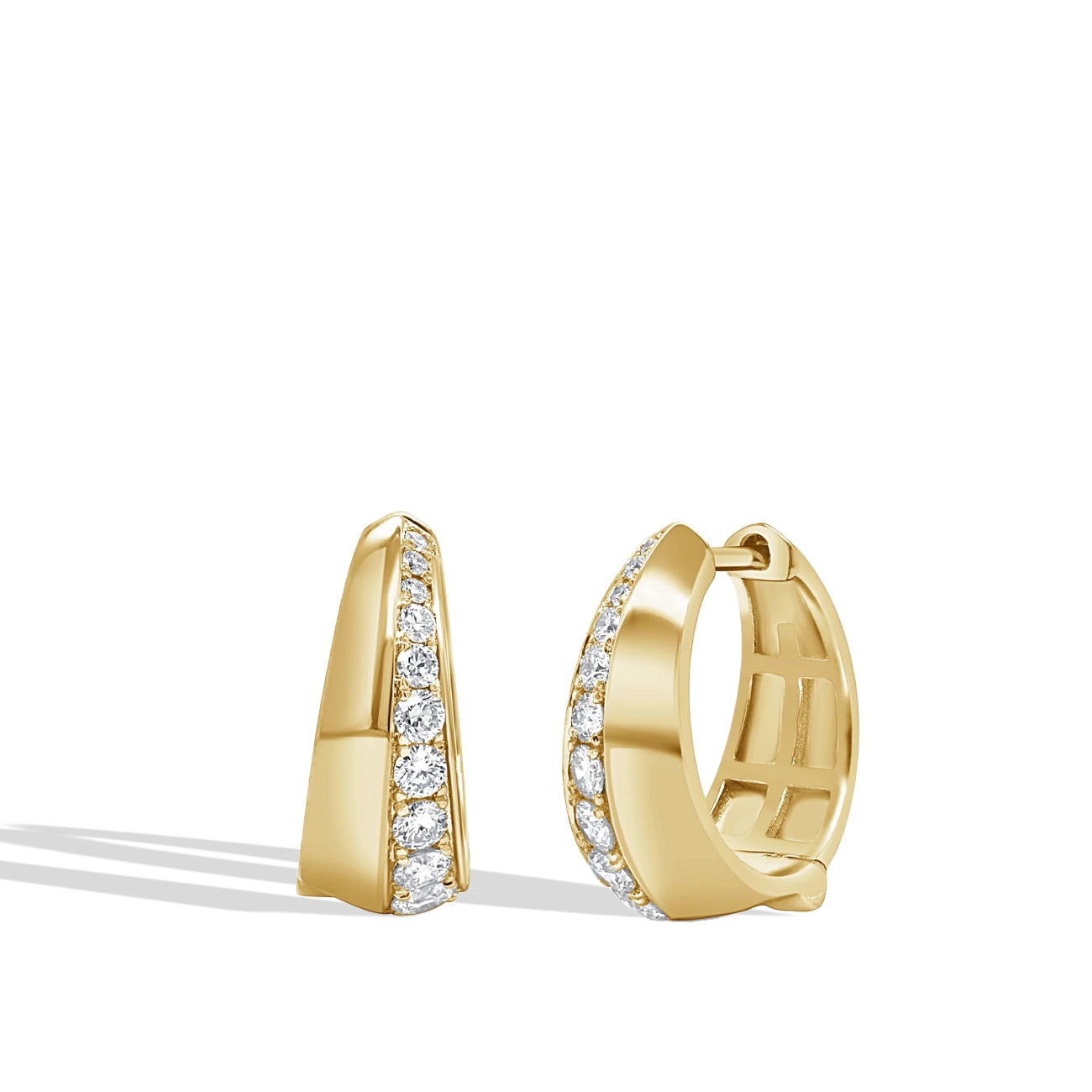 Diamond Pavé Huggie Earrings