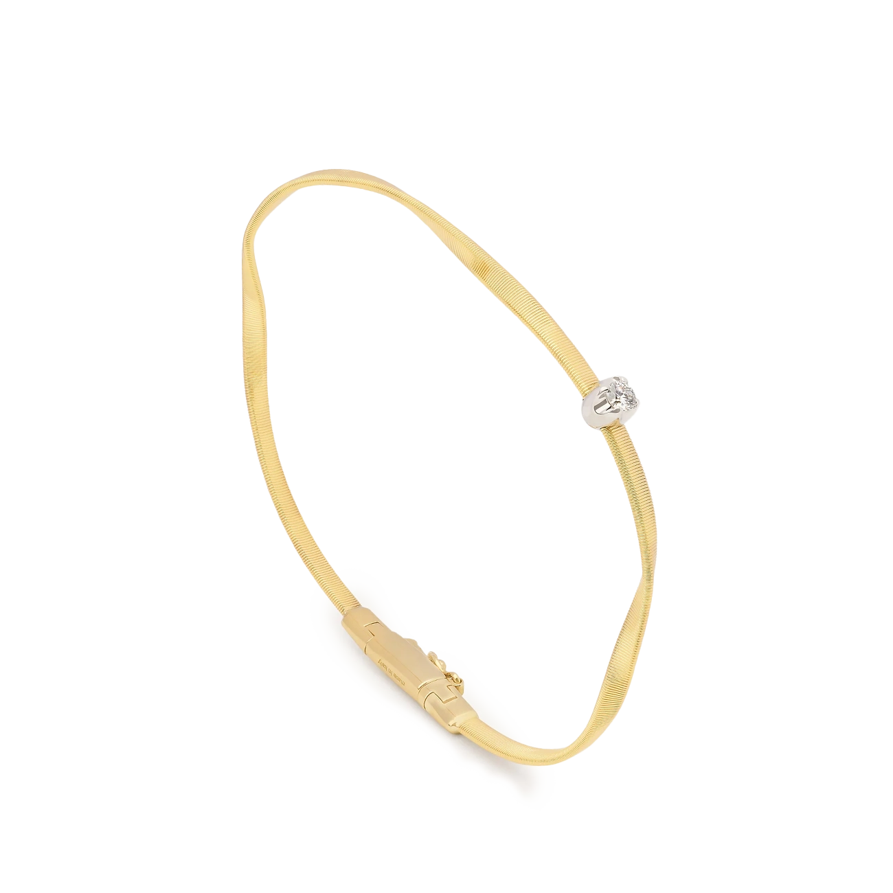Marco Bicego Marrakech Diamond Station Coil Bangle Bracelet