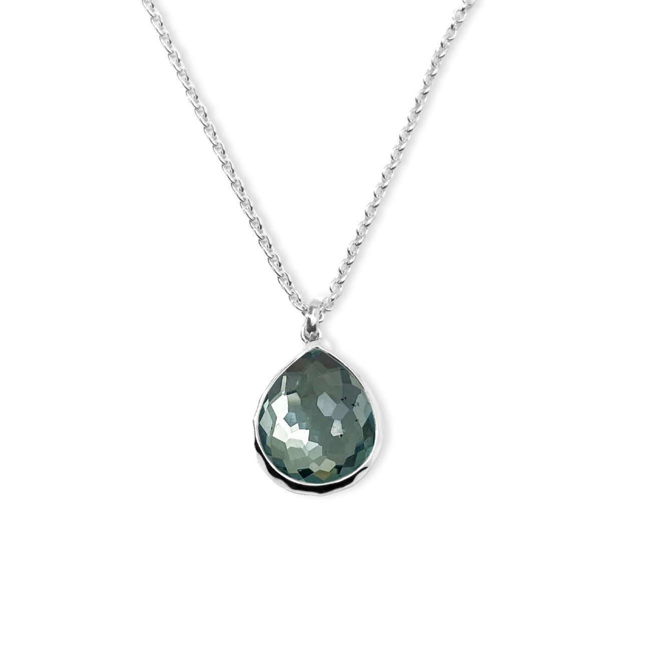 Ippolita Rock Candy Blue Topaz and Pyrite Mini Teardrop Pendant Necklace