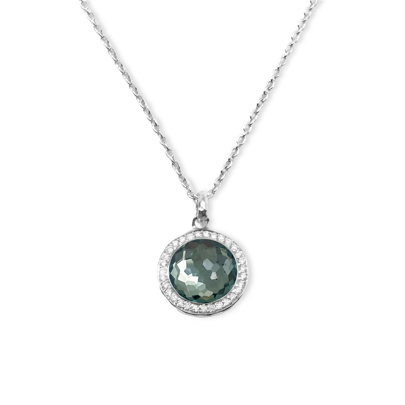 Ippolita Lollipop Blue Topaz and Pyrite Pavé Mini Teardrop Pendant Necklace