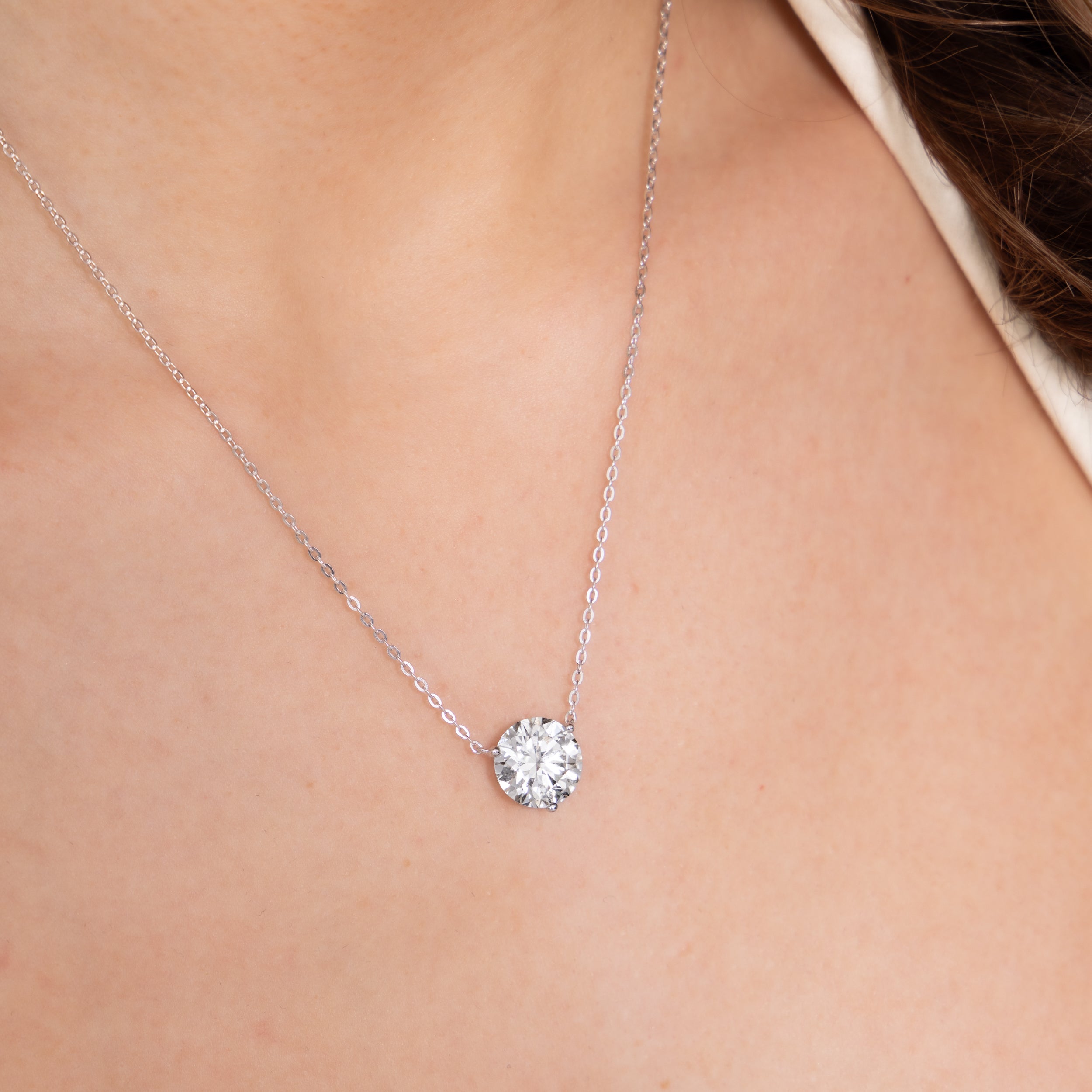 5 Carat Solitaire Pendant Necklace