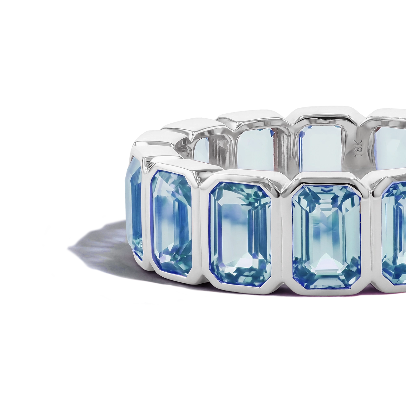9 Carat Swiss Topaz Eternity Ring