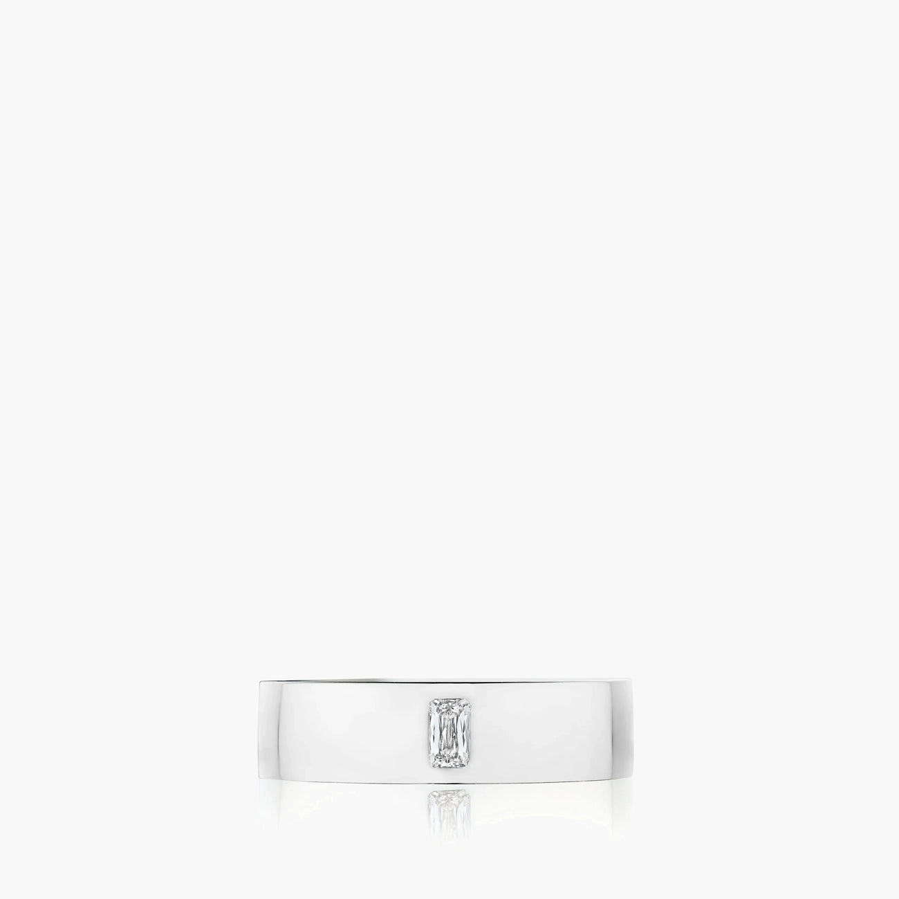 Tacori Wedding Band in Platinum with Diamonds front view