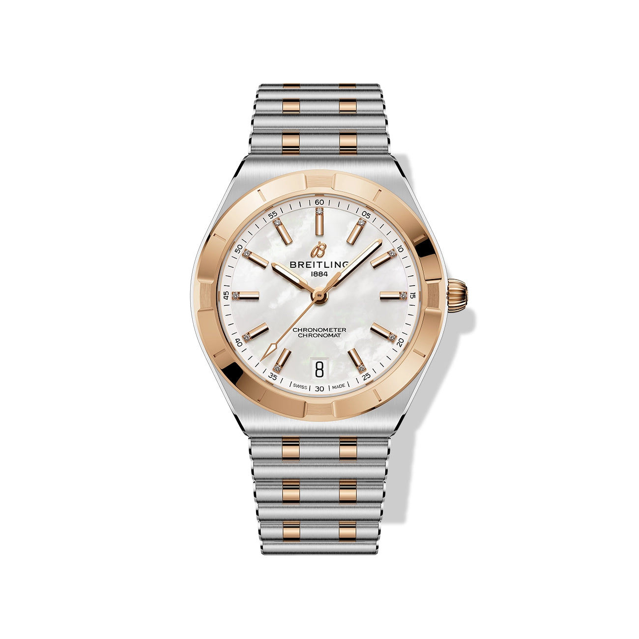 Breitling Chronomat B10 36 Two Tone - White Mother of Pearl Dial