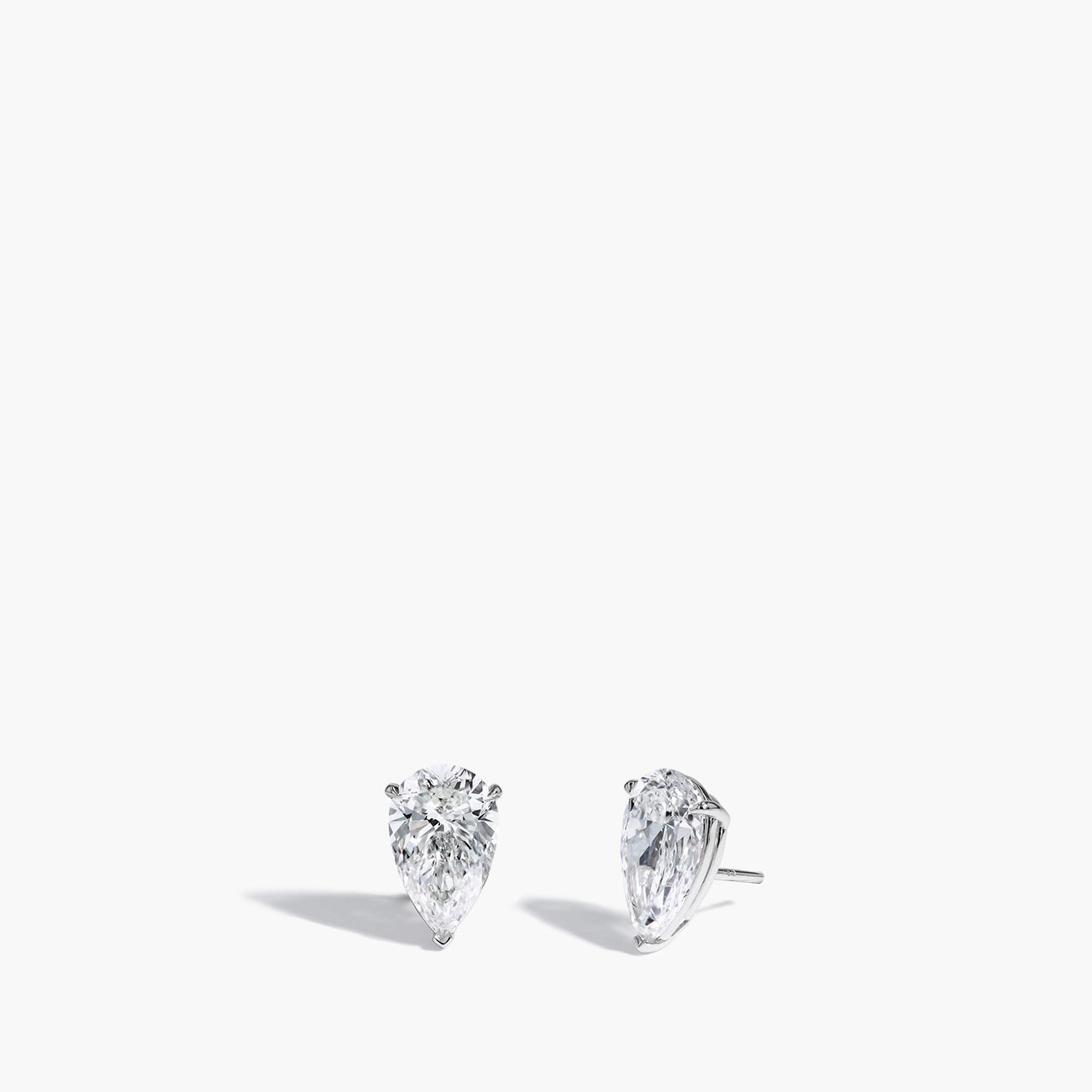 6 Carat Pear Shape Diamond Stud Earrings