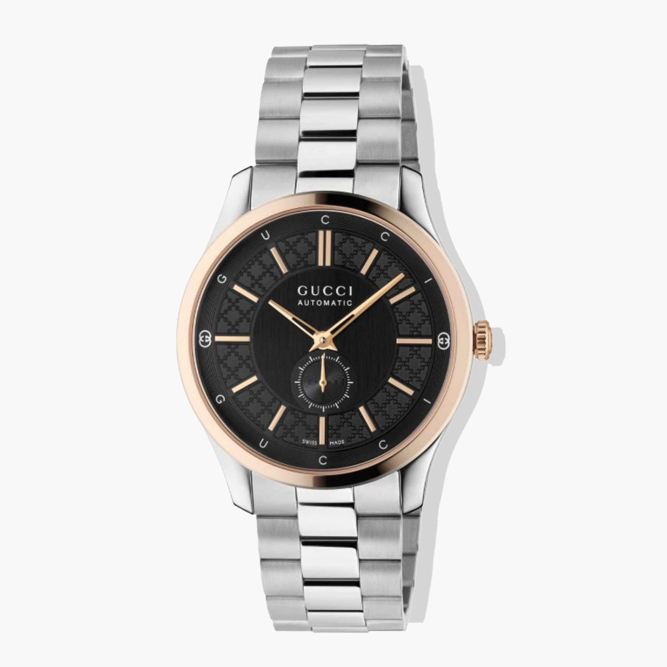 Gucci G-Timeless Black and Pink Gold Watch - 40mm