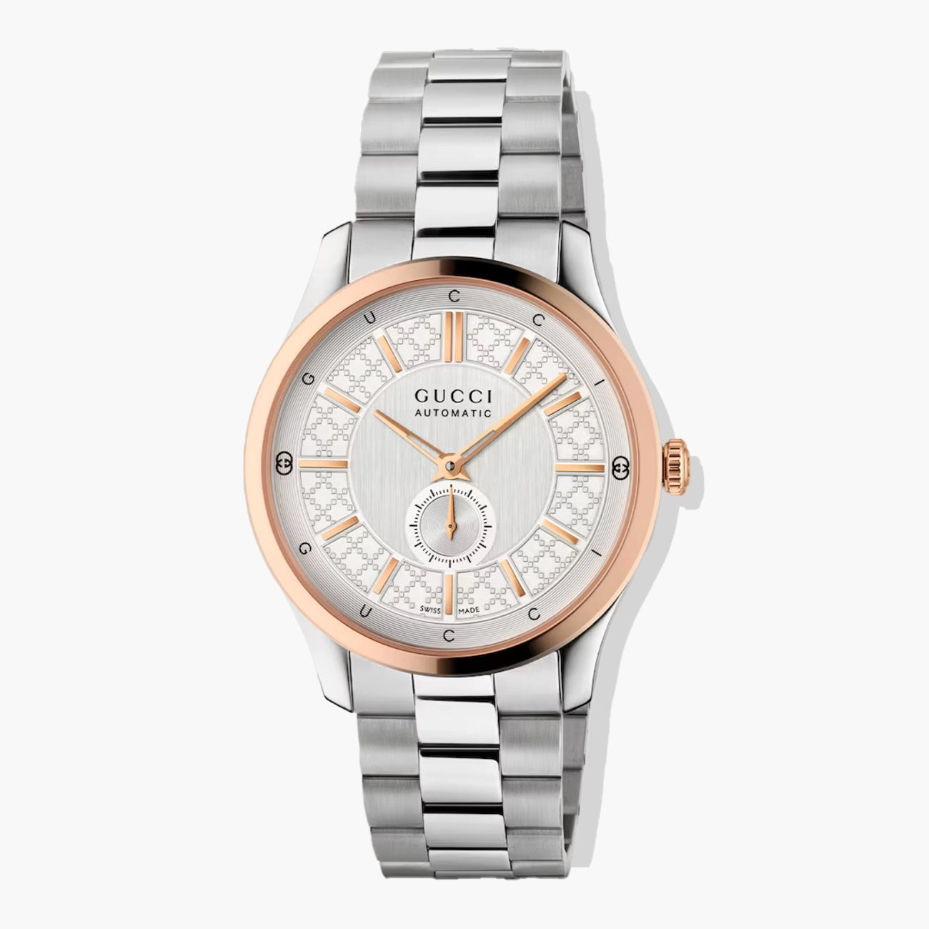 Gucci G-Timeless Silver and Pink Gold Watch - 40mm