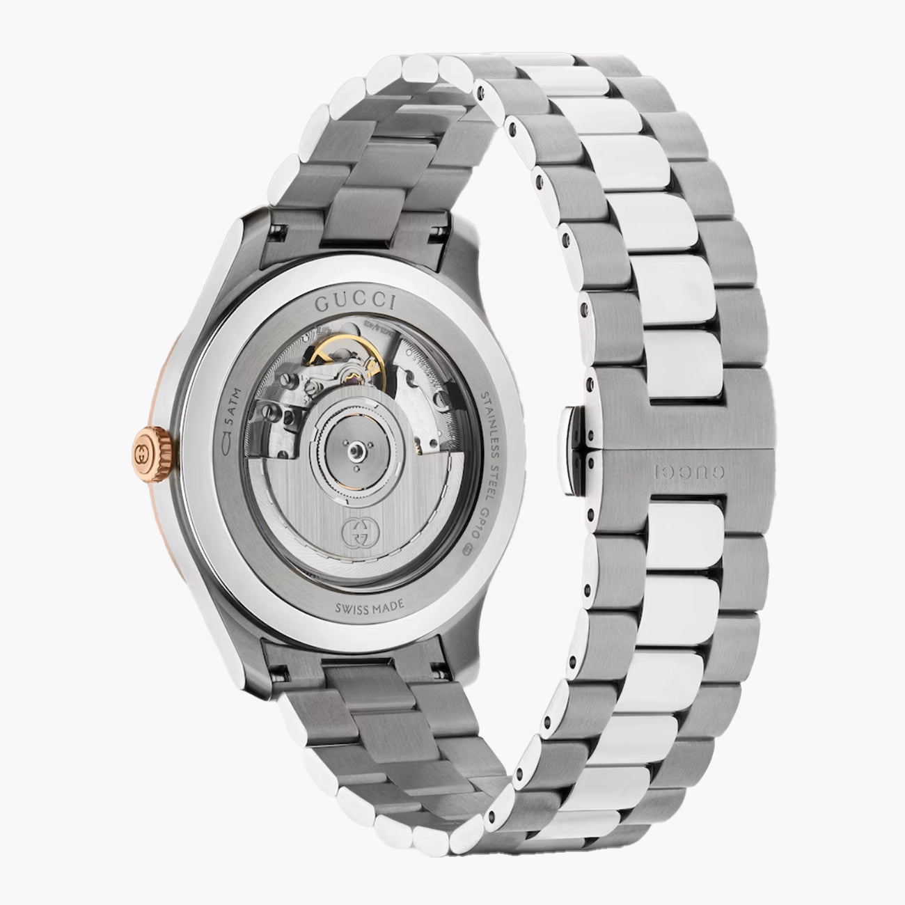 Gucci G-Timeless Silver and Pink Gold Watch - 40mm