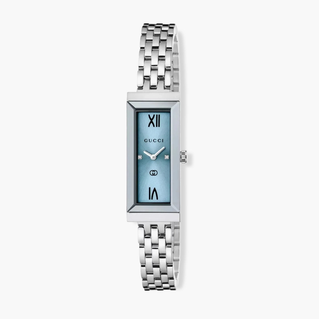 Gucci G-Frame Light Blue Diamond Watch