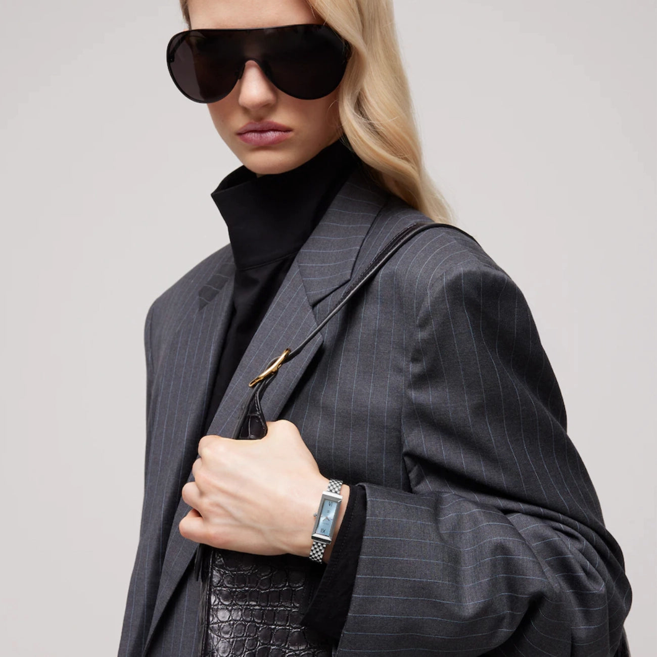 Gucci G-Frame Light Blue Diamond Watch