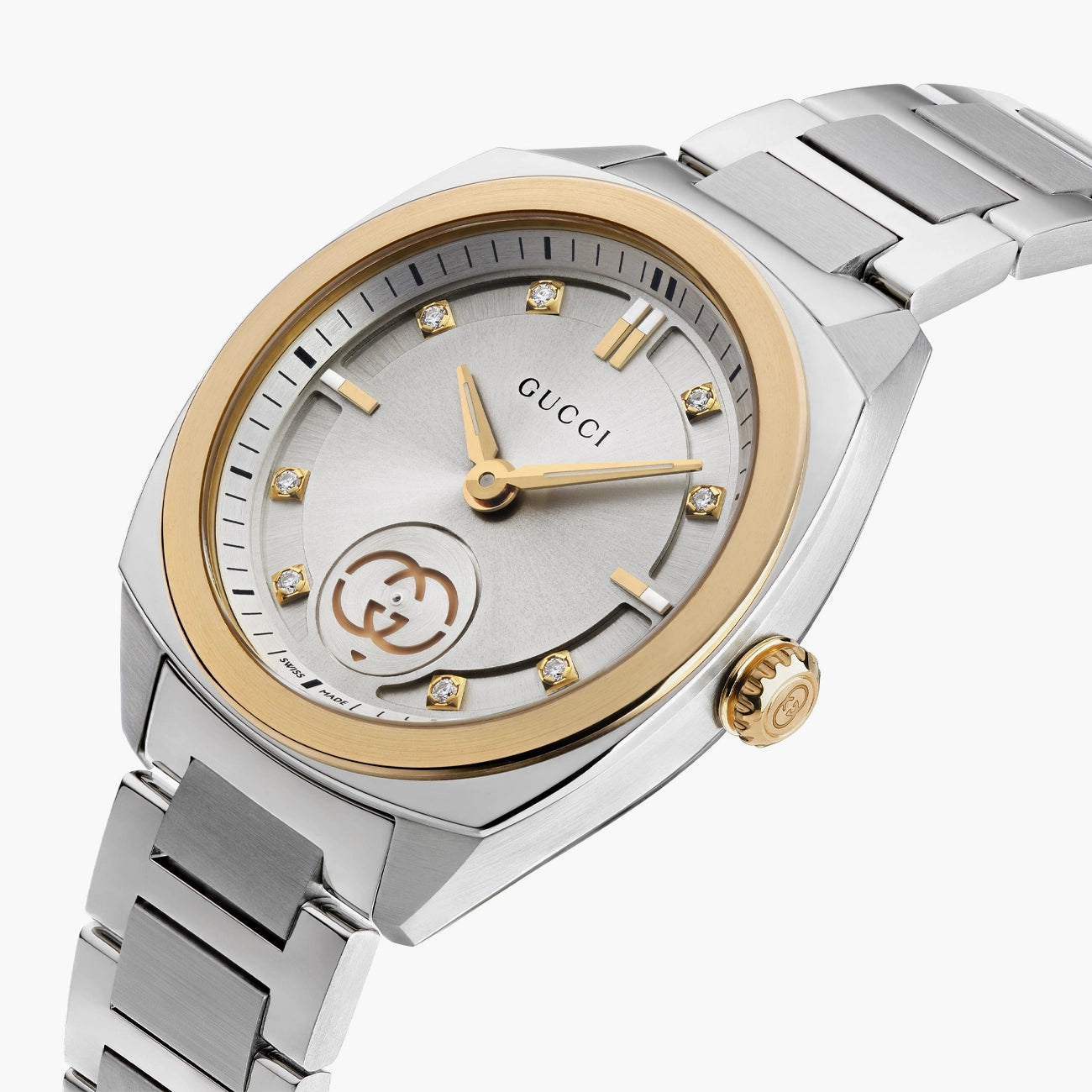 Gucci Interlocking Silver and Pink Gold Watch - 29mm