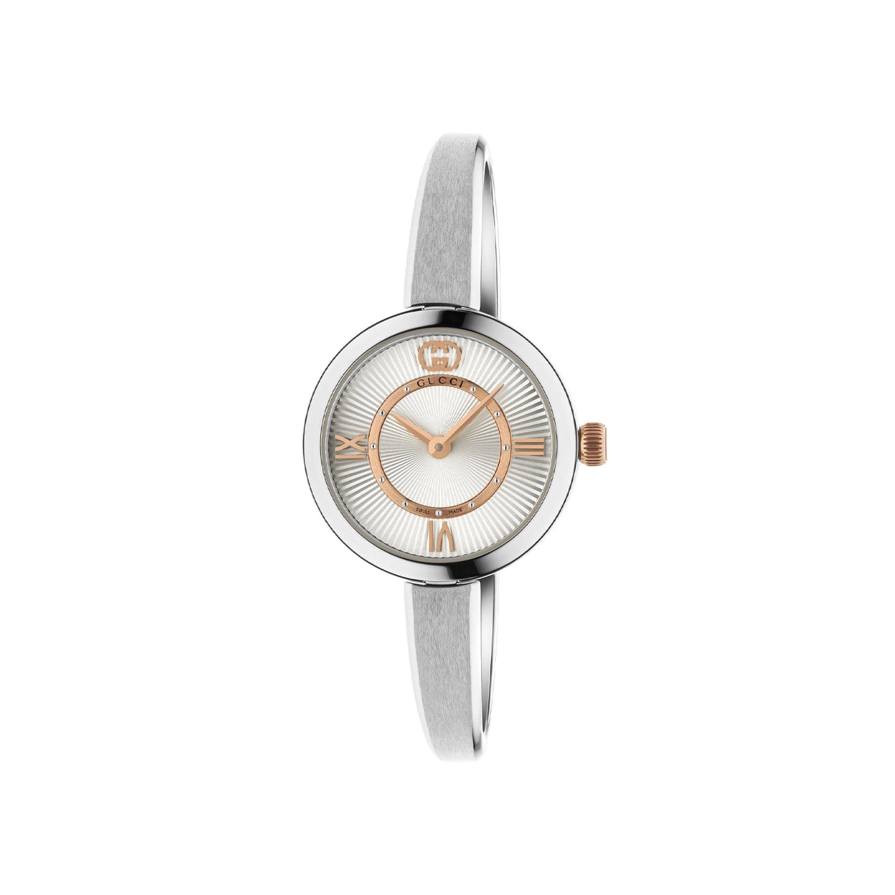 Gucci Model 2000 Silver Dial Watch on a Bangle Bracelet - 24mm