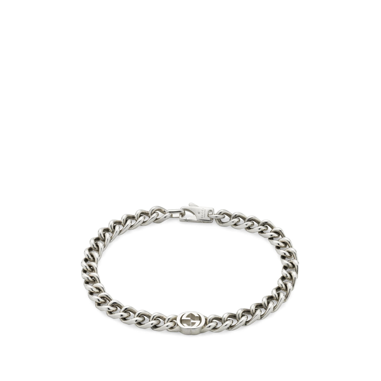 Gucci Interlocking G Silver Chain Bracelet