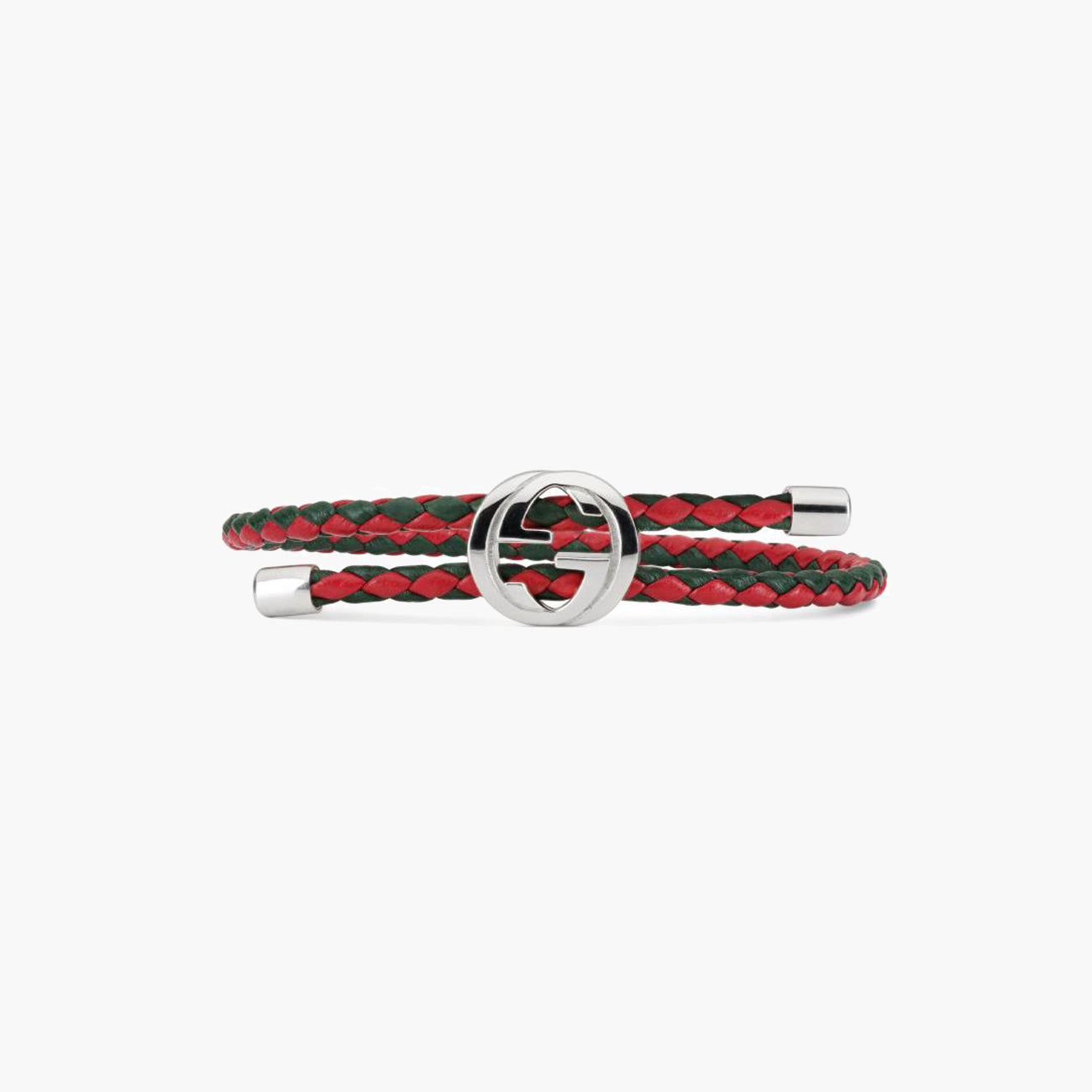 Gucci Web Braided Leather Bracelet