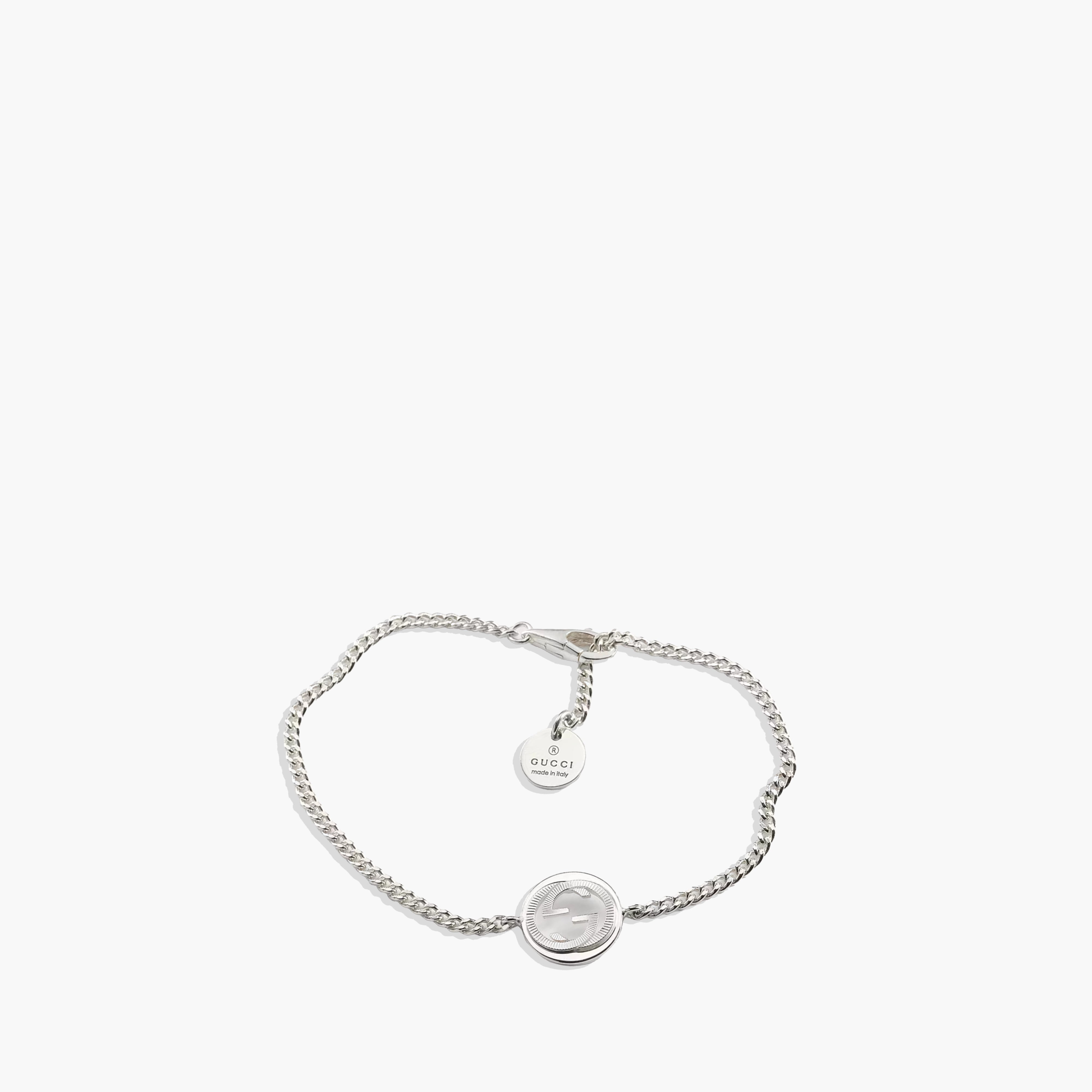 Gucci Interlocking G Silver Charm Bracelet