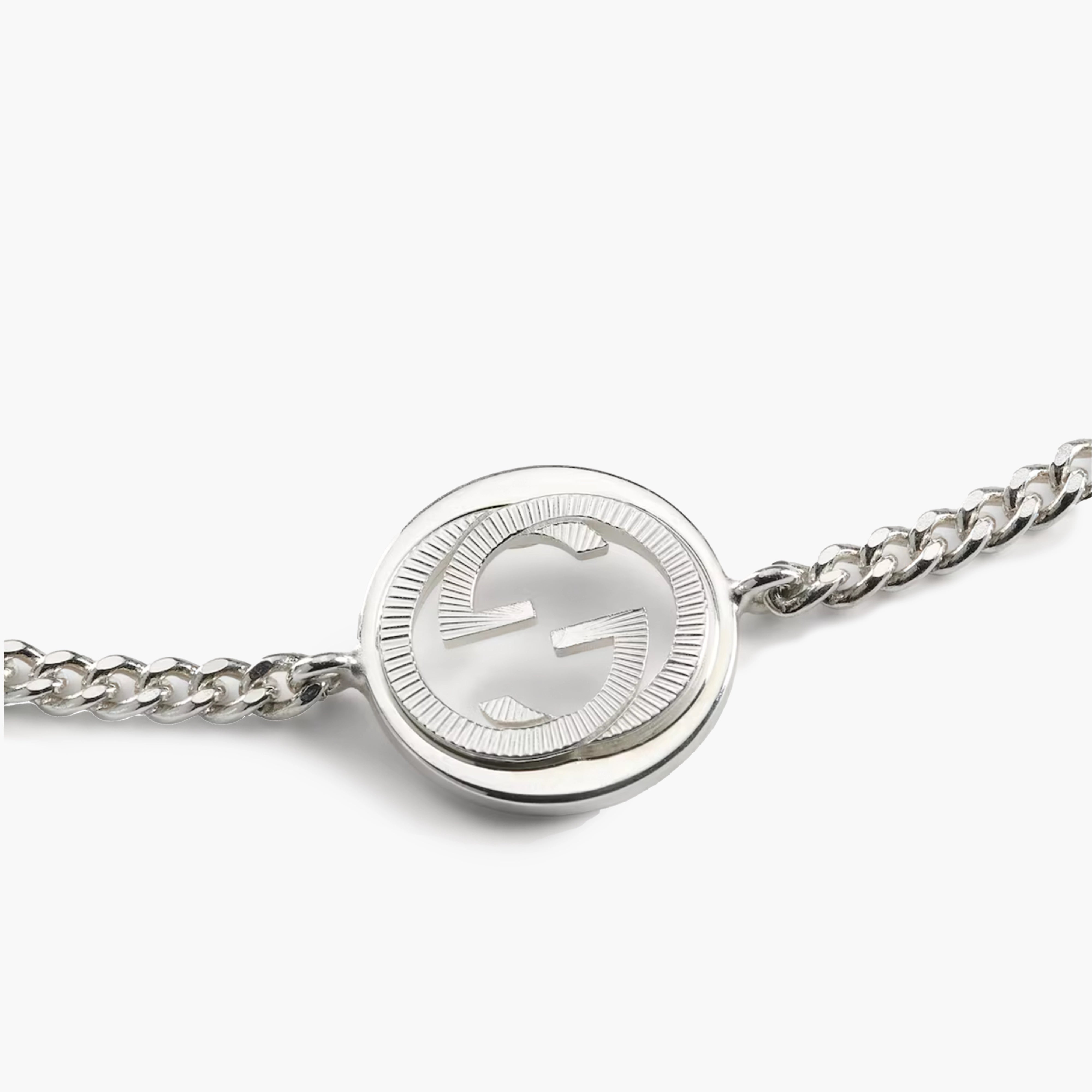 Gucci Interlocking G Silver Charm Bracelet