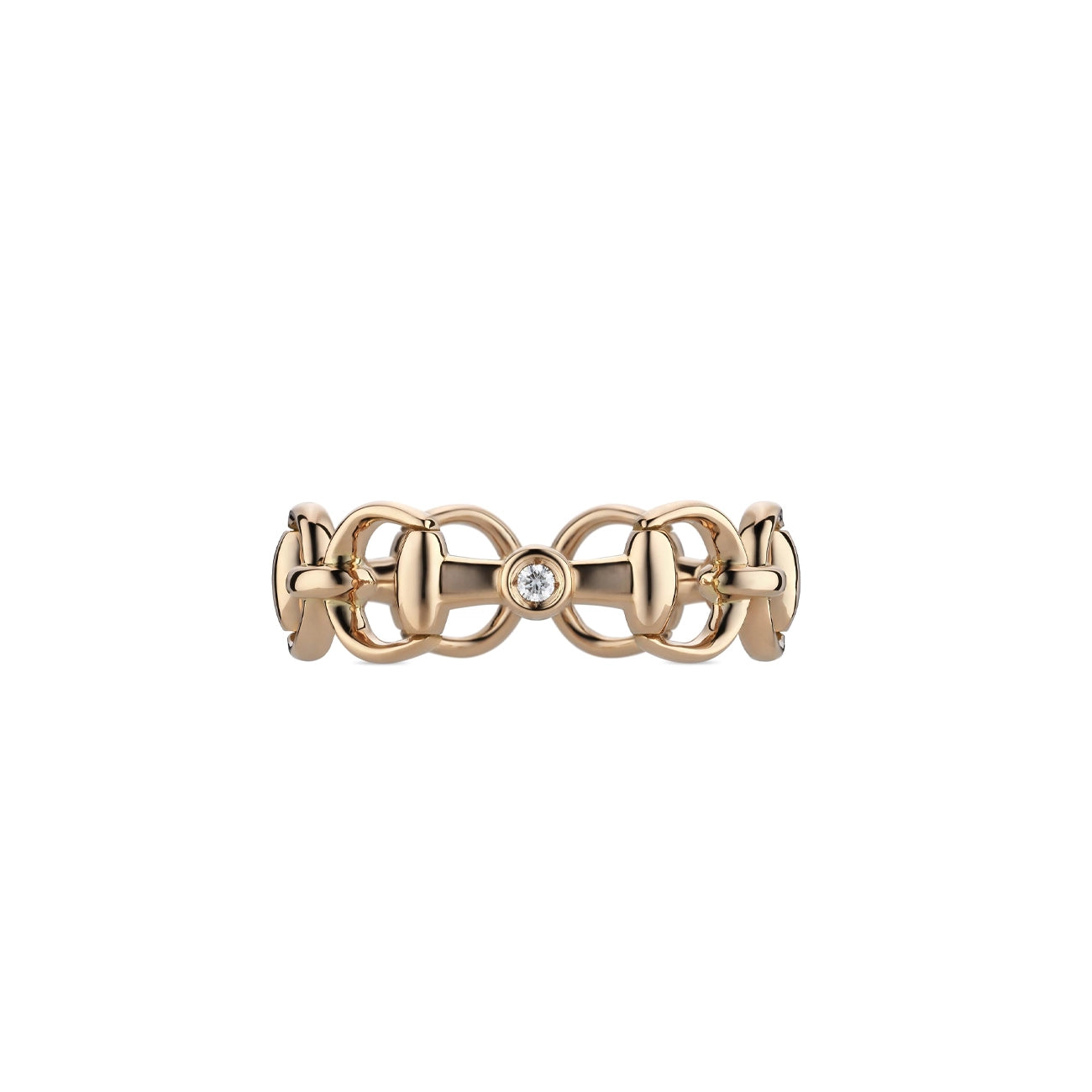 Gucci Horsebit Mini Diamond Ring