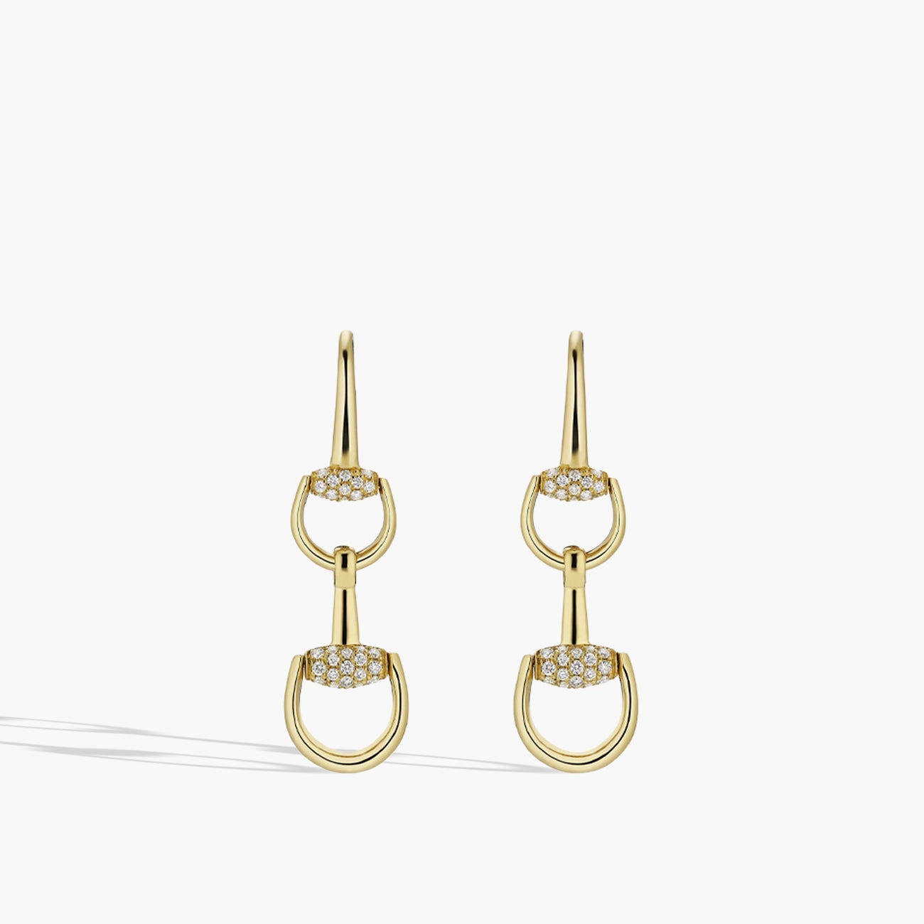 Gucci Horsebit Diamond Pavé Drop Earrings