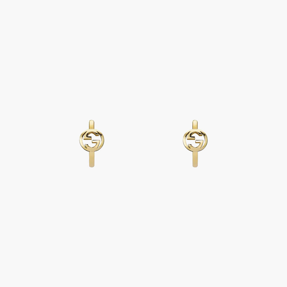 Gucci Interlocking 18K Hoop Earrings