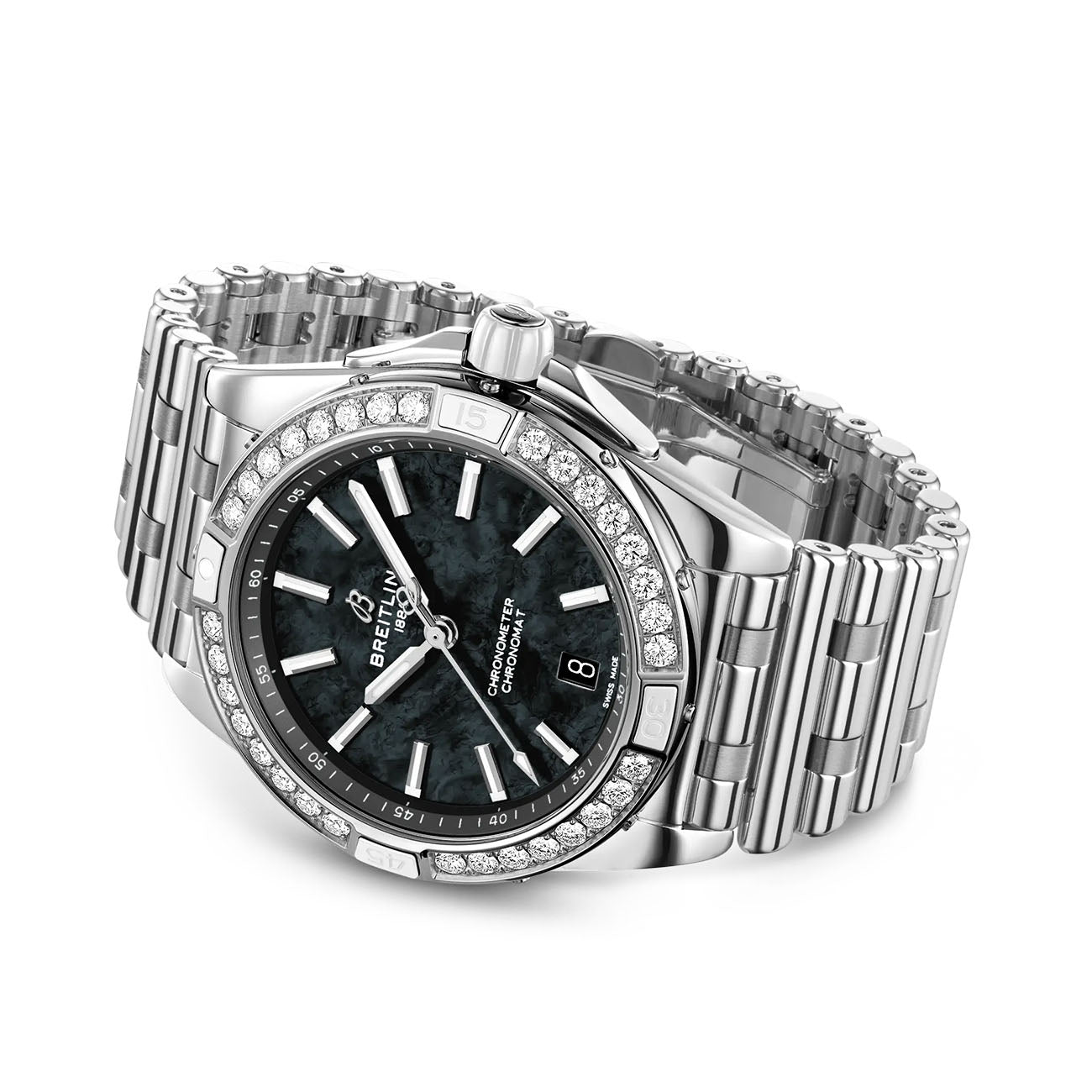 Breitling Super Chronomat 38 Black Mother of Pearl