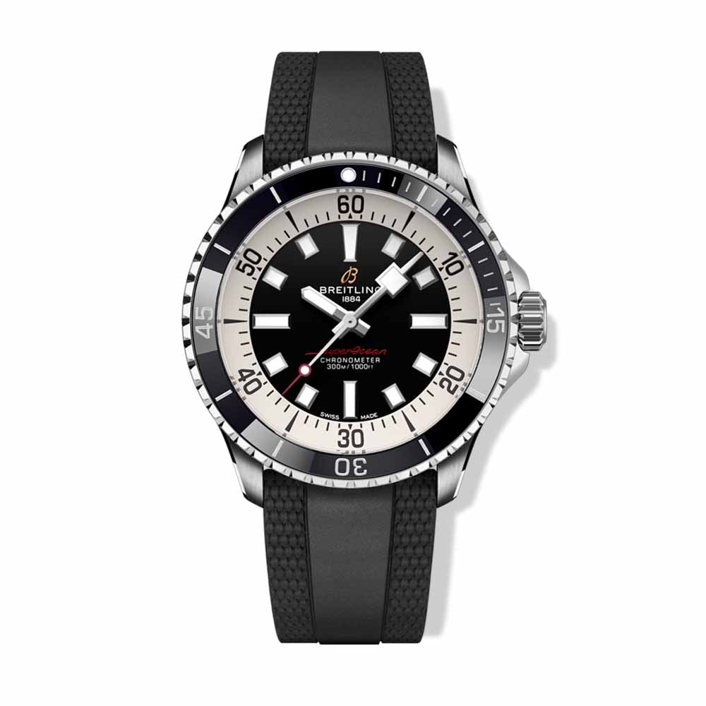 Breitling Superocean Automatic 42 Black Rubber Strap