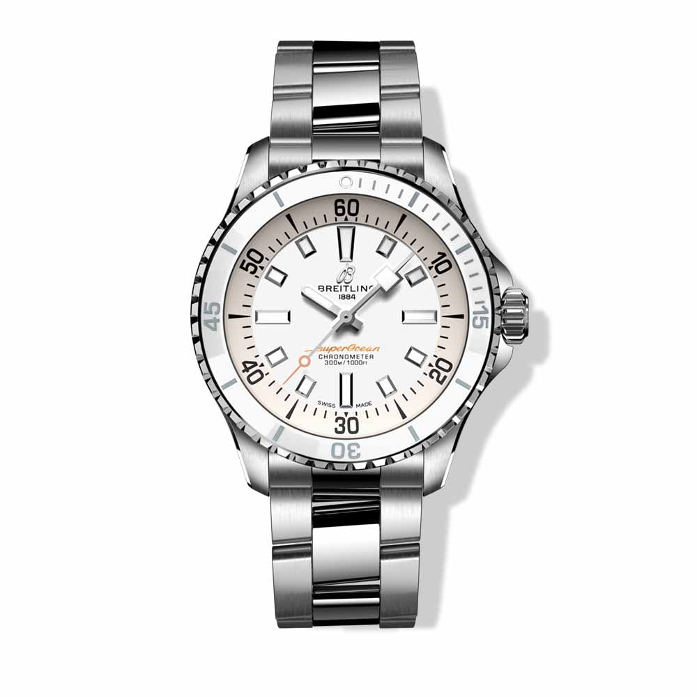 Breitling Superocean 42, White Dial, Strap, A17377211A1A1 –