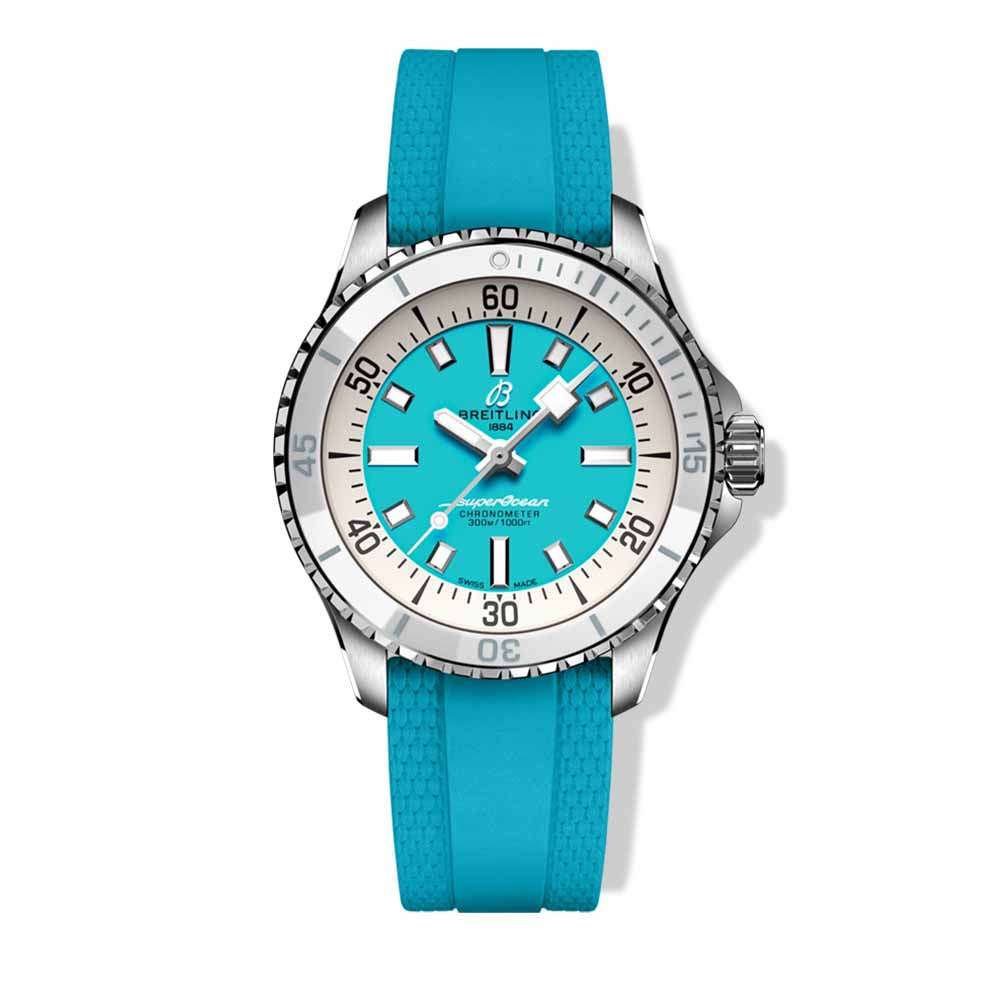 Breitling Superocean Automatic 36 Turquoise Strap